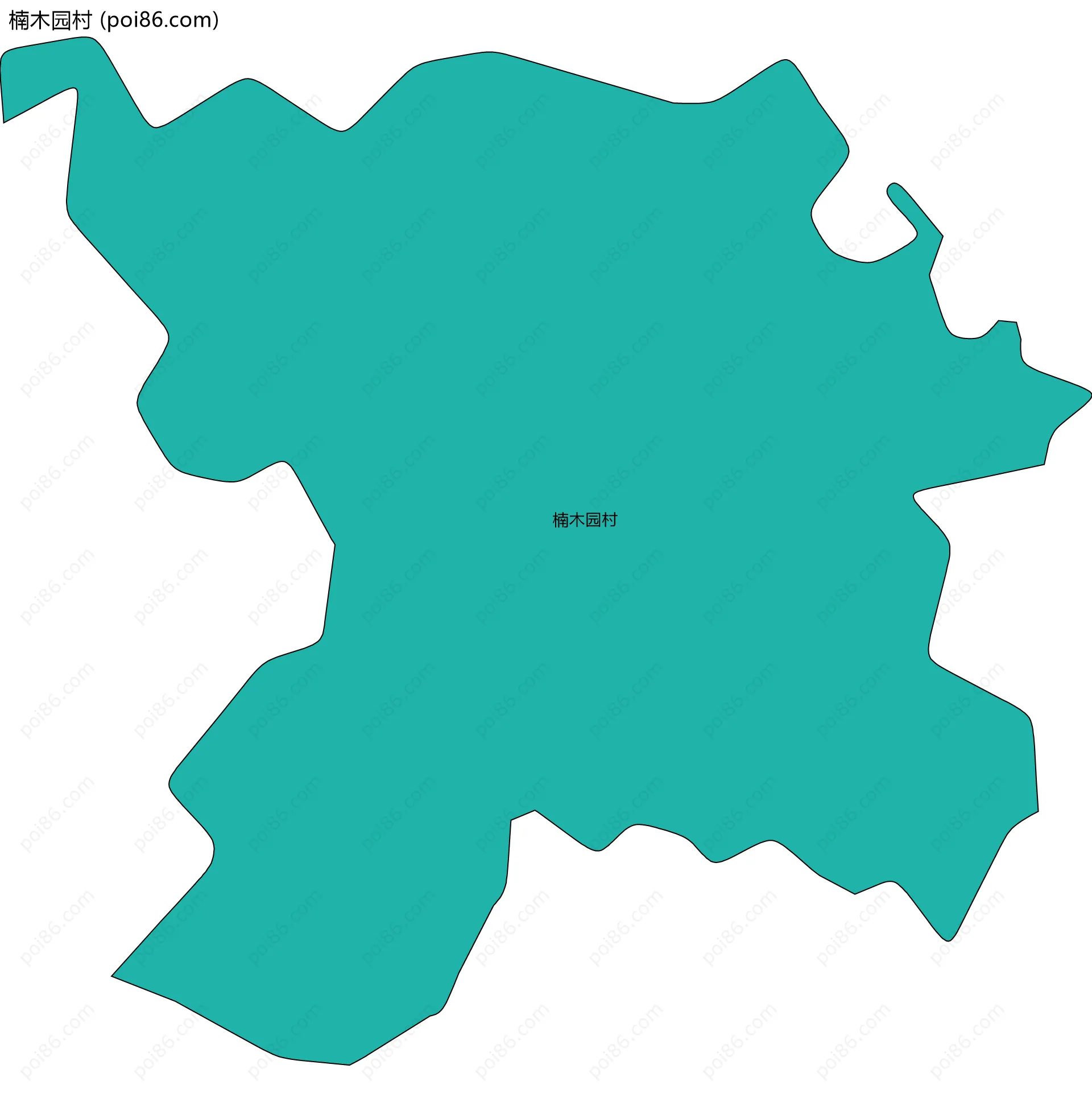 楠木园村边界地图