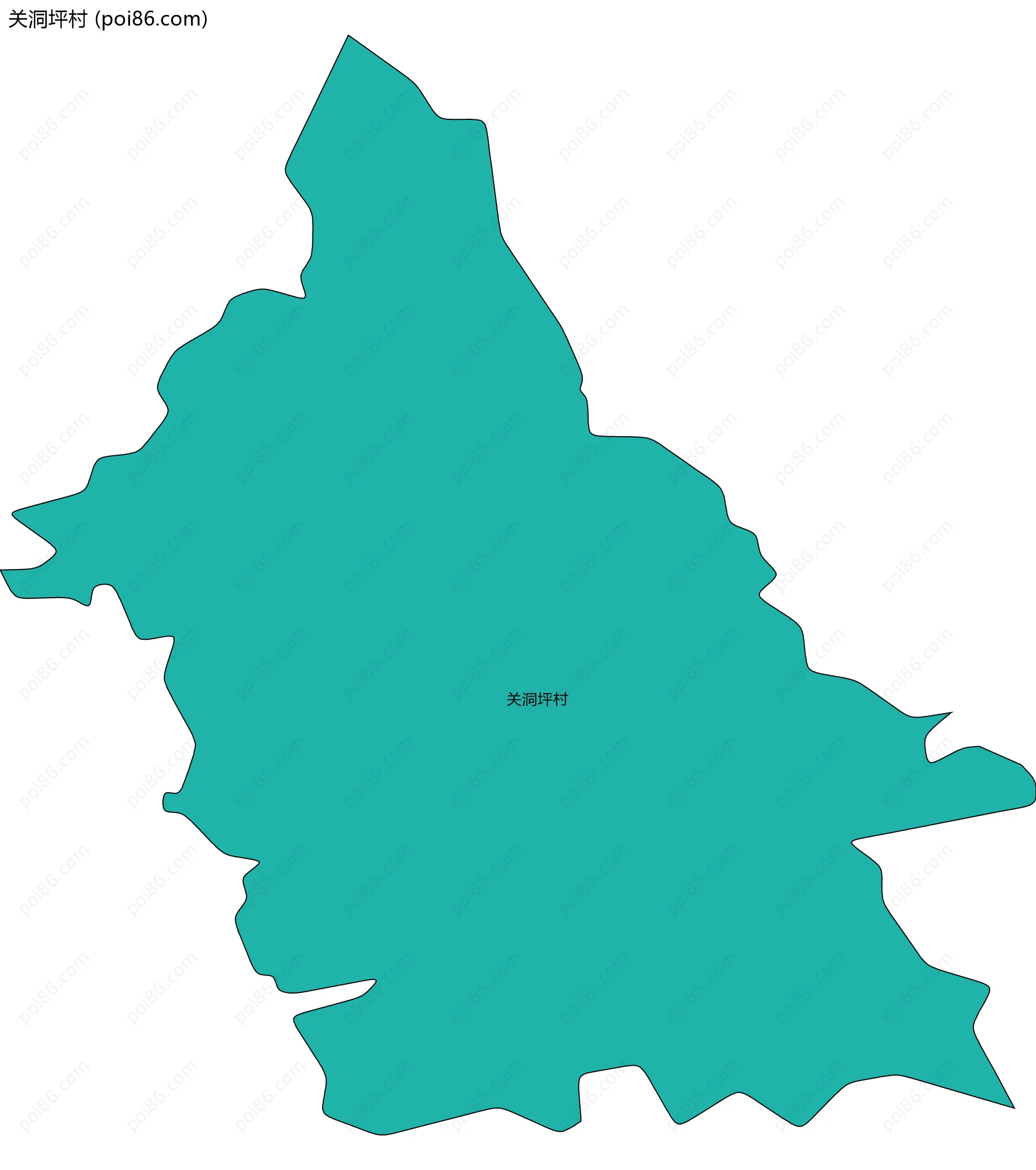 关洞坪村边界地图