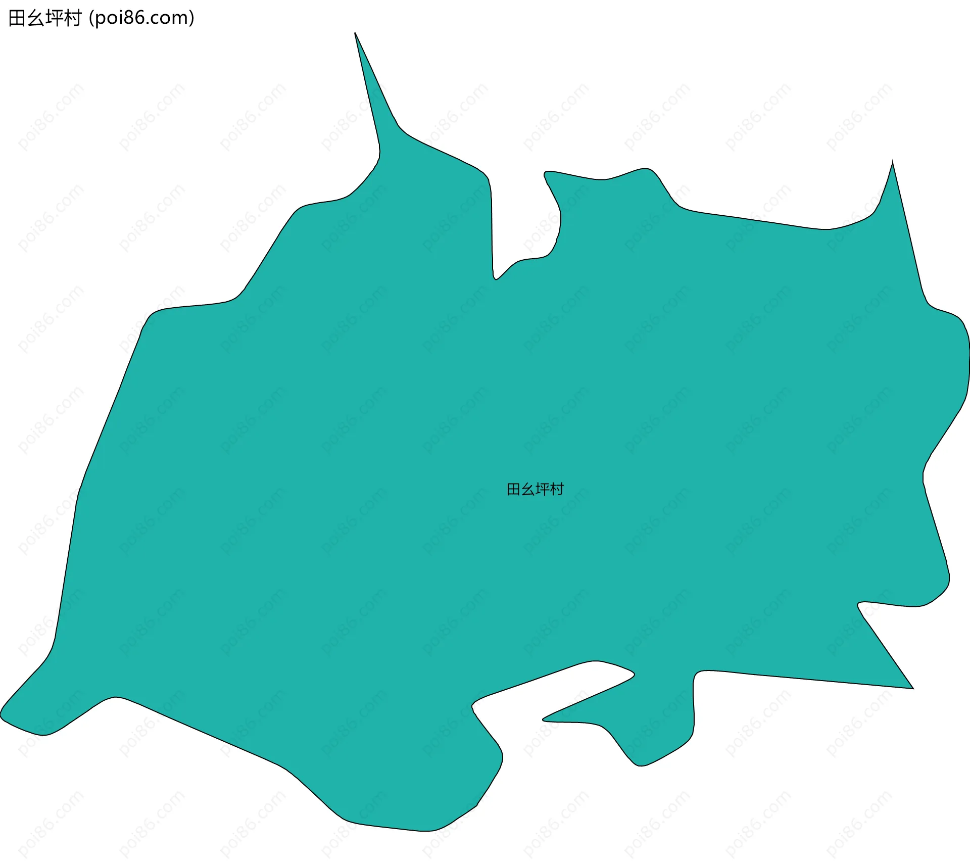 田幺坪村边界地图