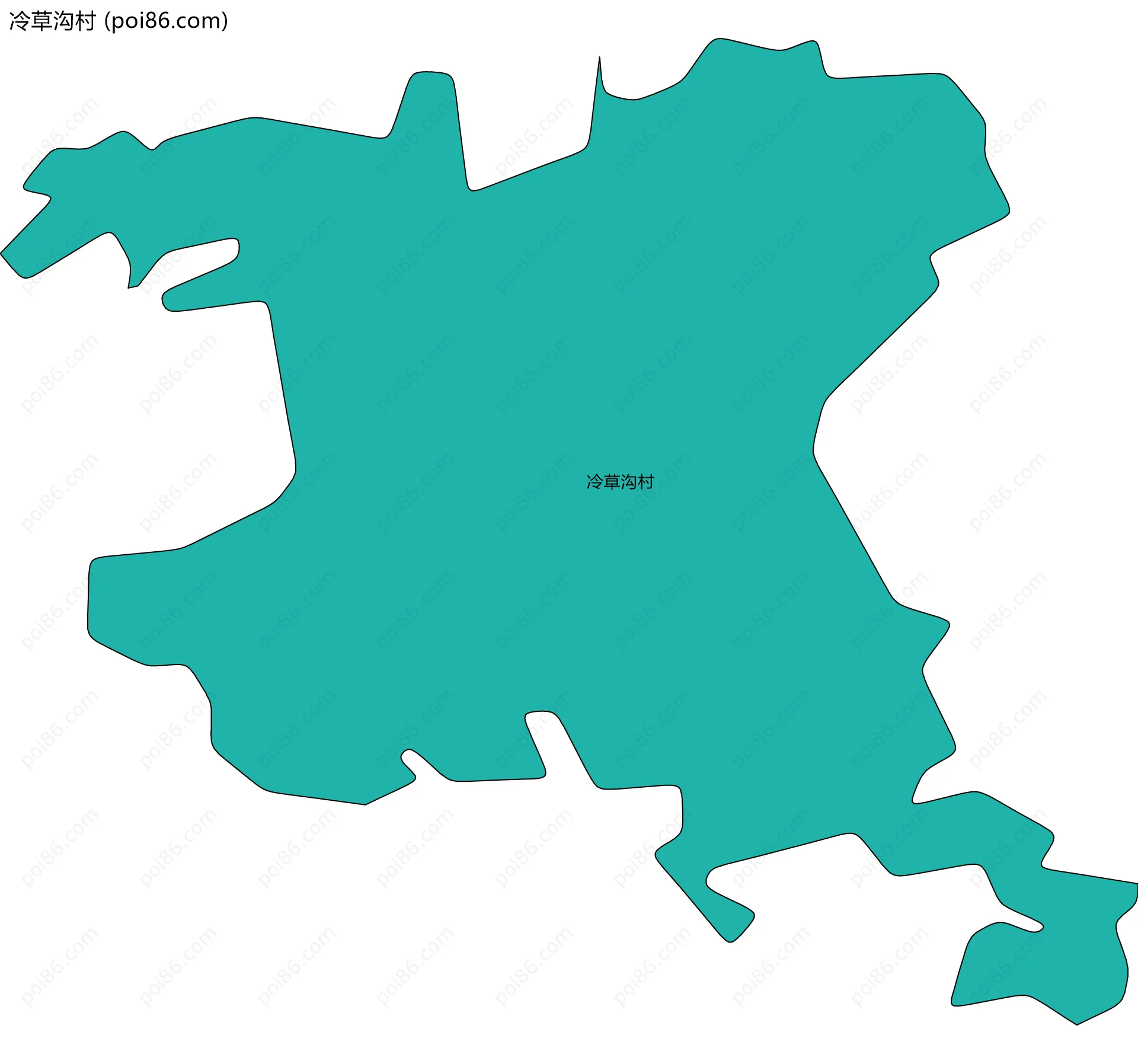 冷草沟村边界地图