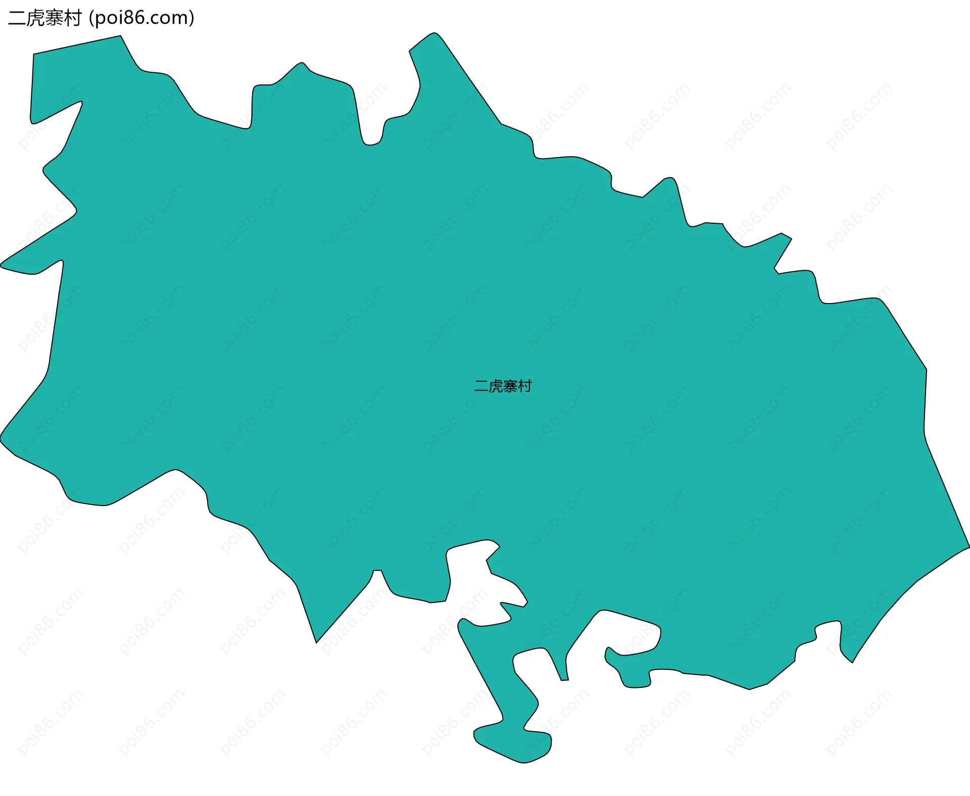 二虎寨村边界地图