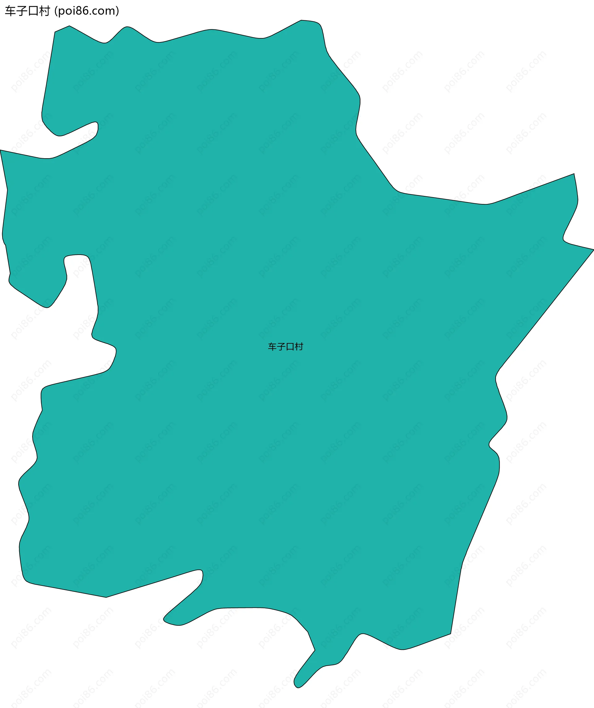 车子口村边界地图