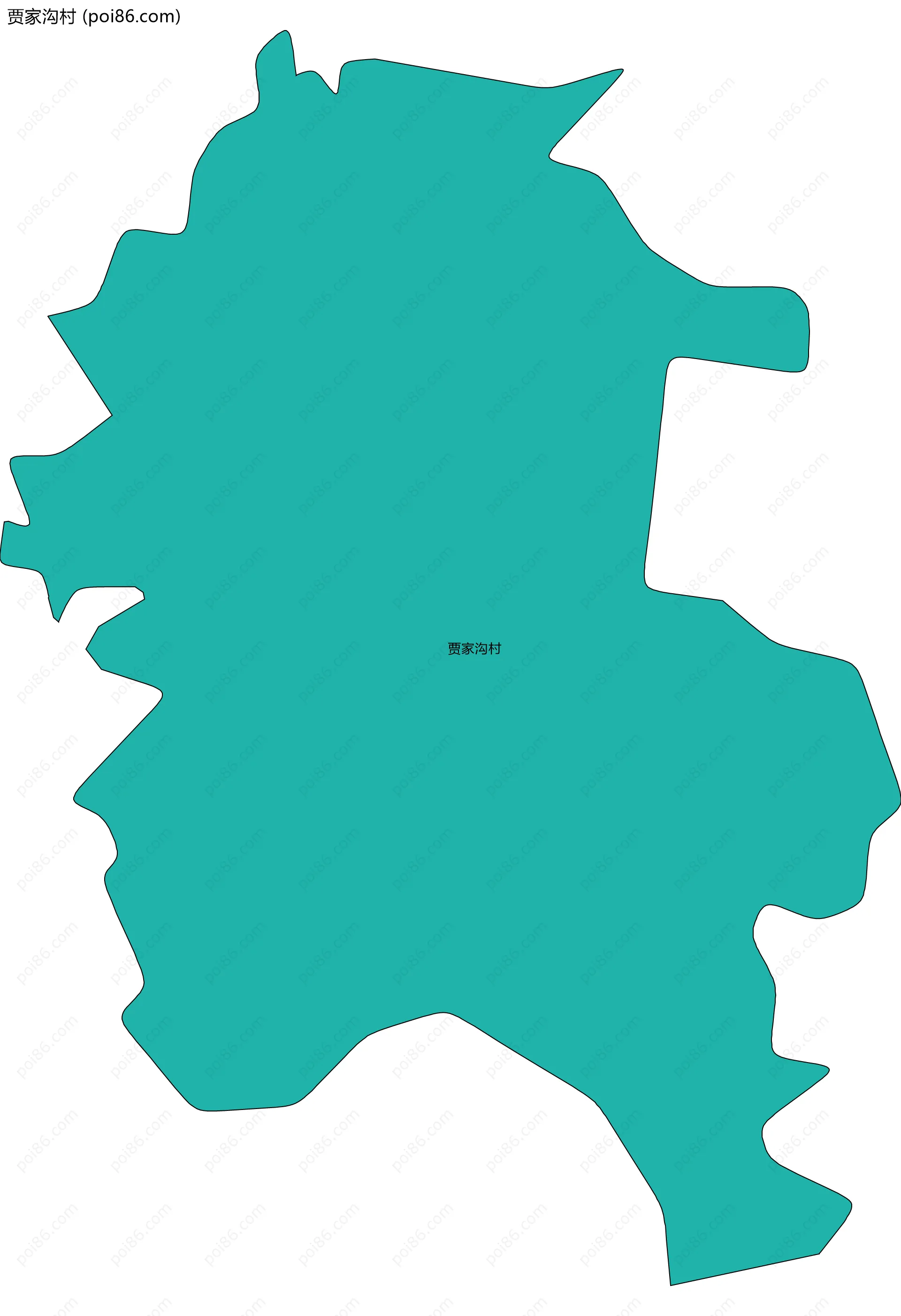 贾家沟村边界地图