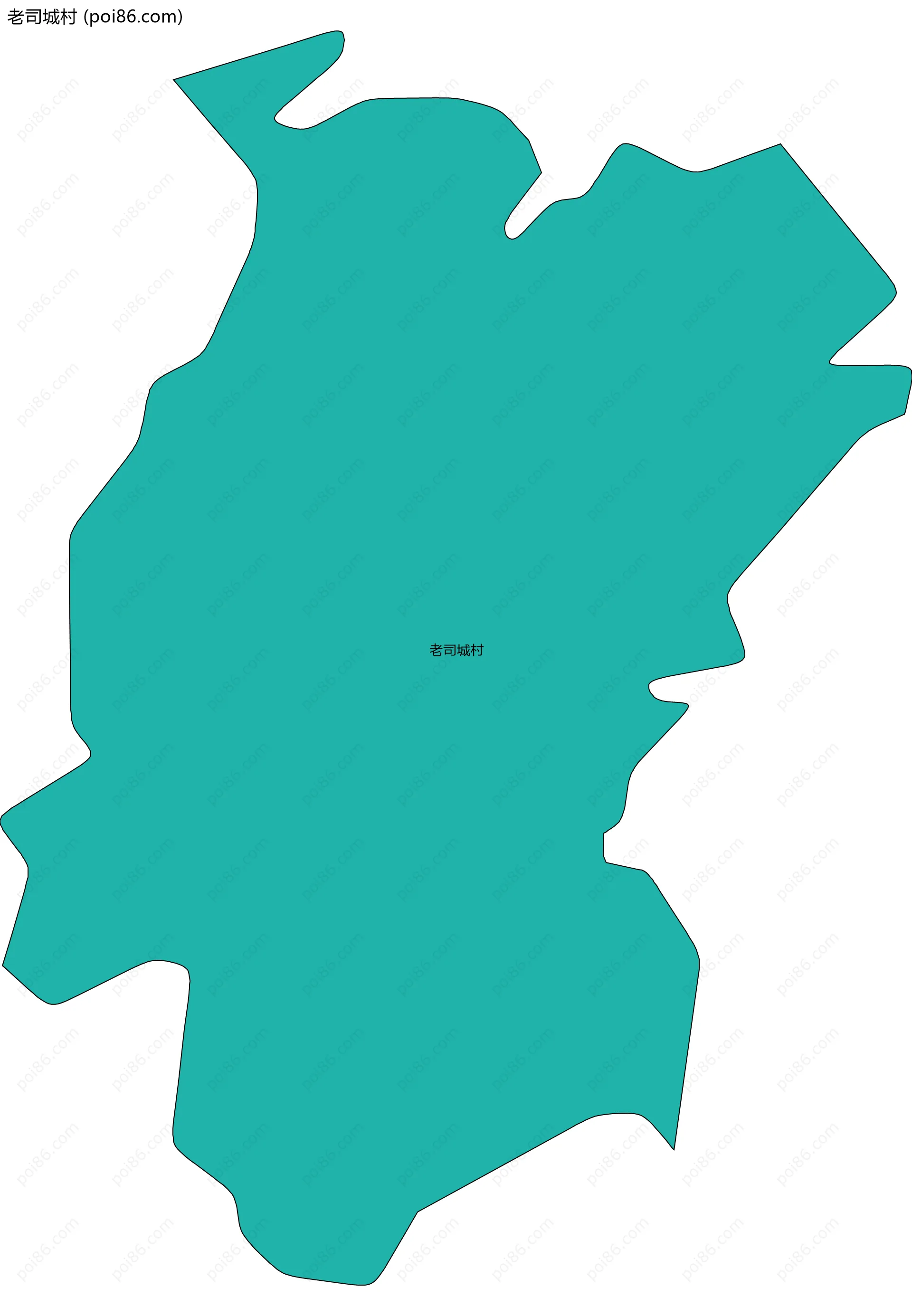 老司城村边界地图