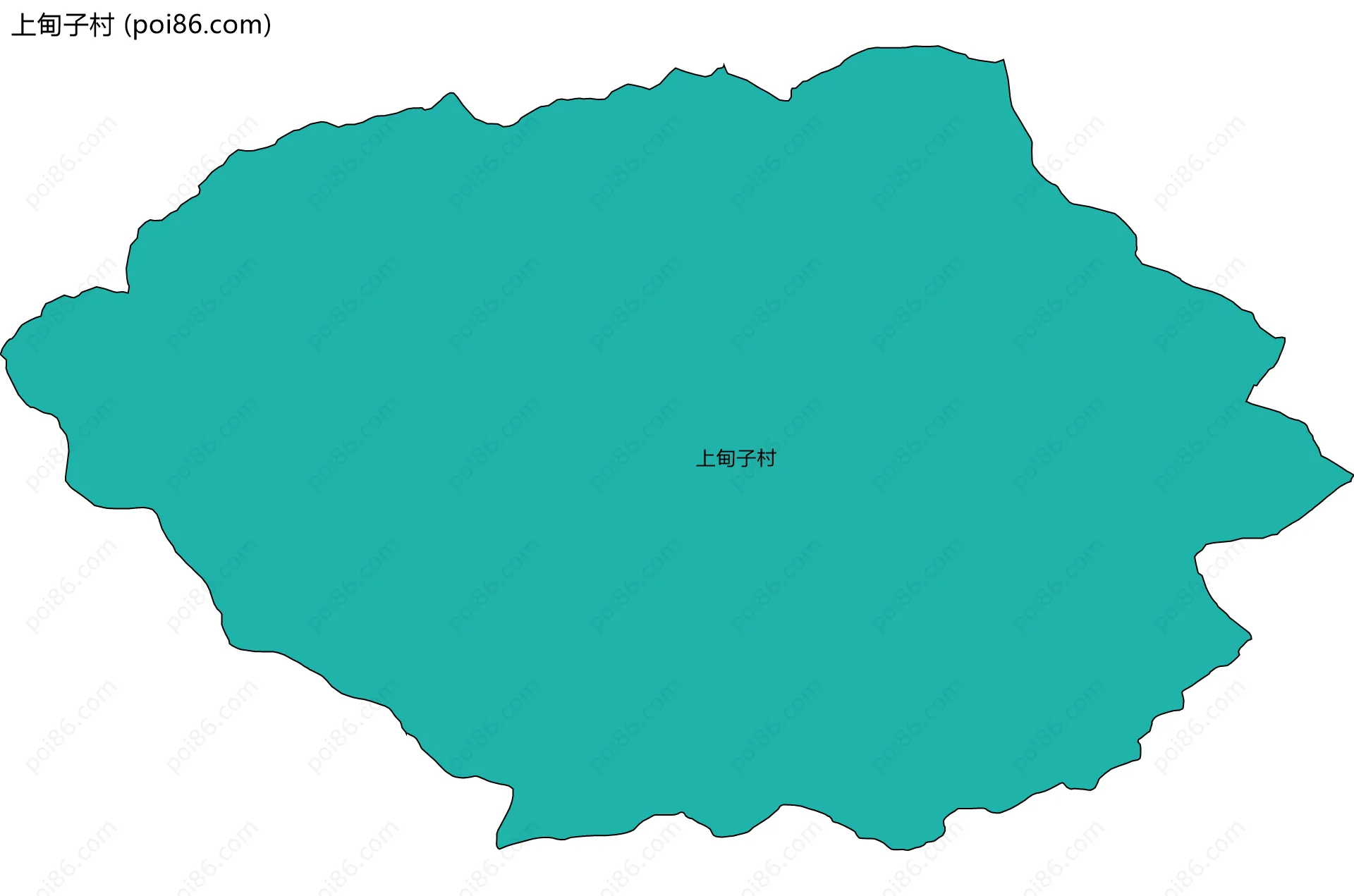 上甸子村边界地图