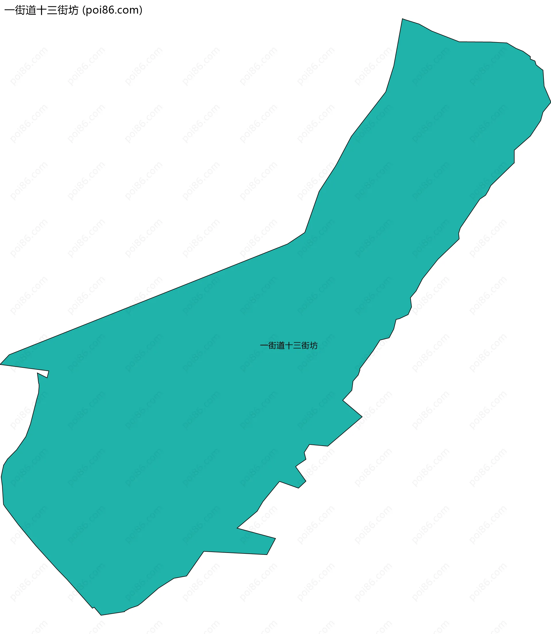 一街道十三街坊边界地图