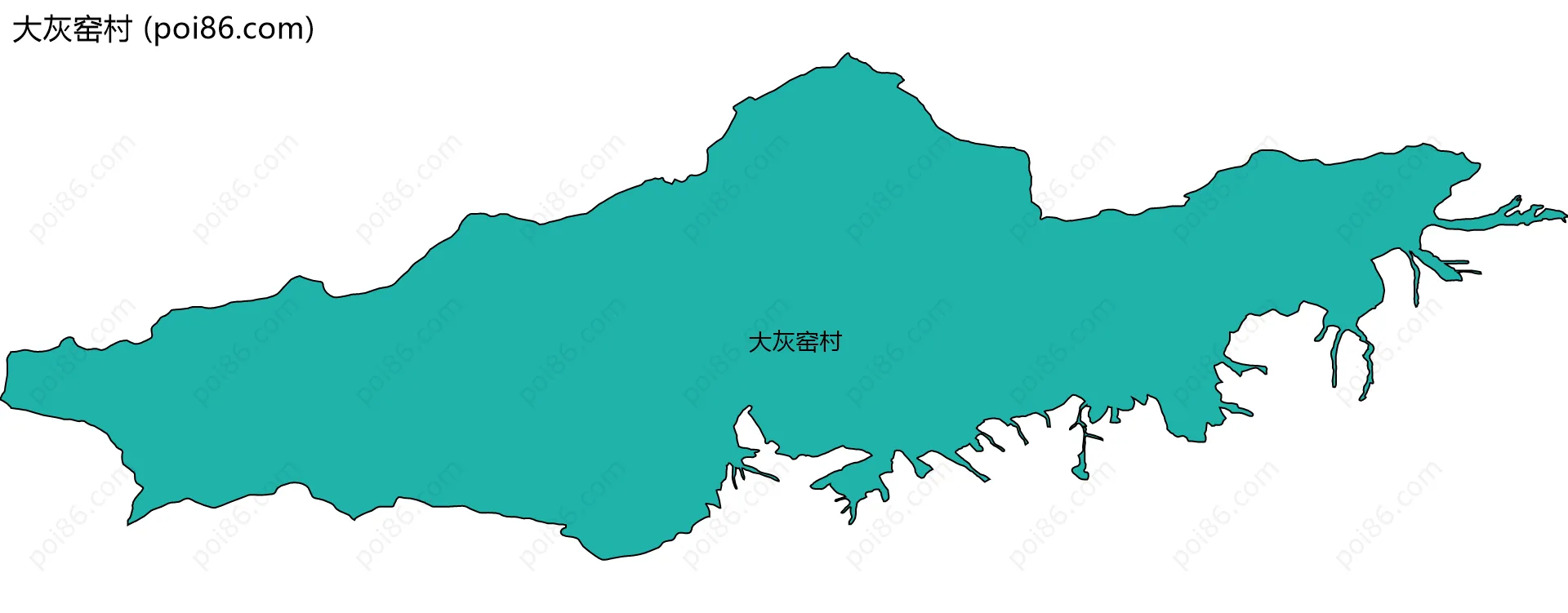 大灰窑村边界地图