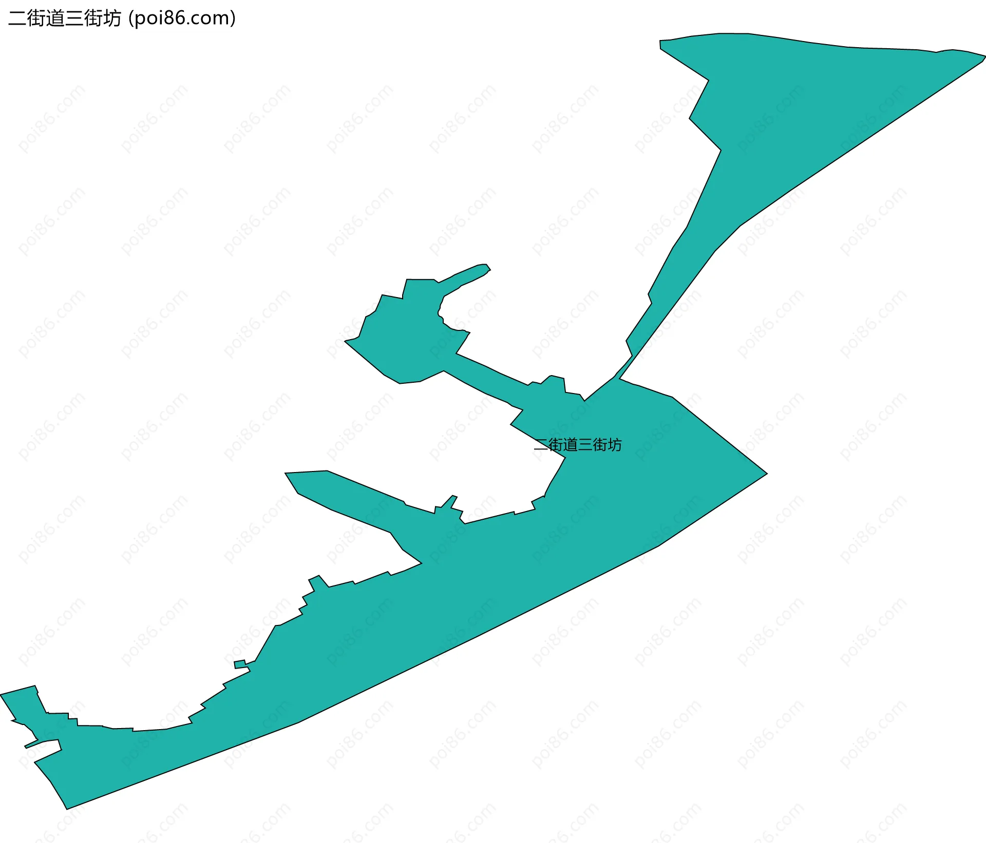 二街道三街坊边界地图
