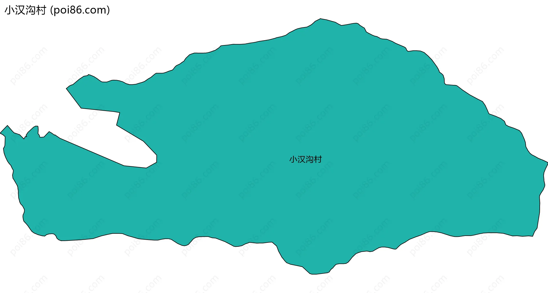 小汉沟村边界地图