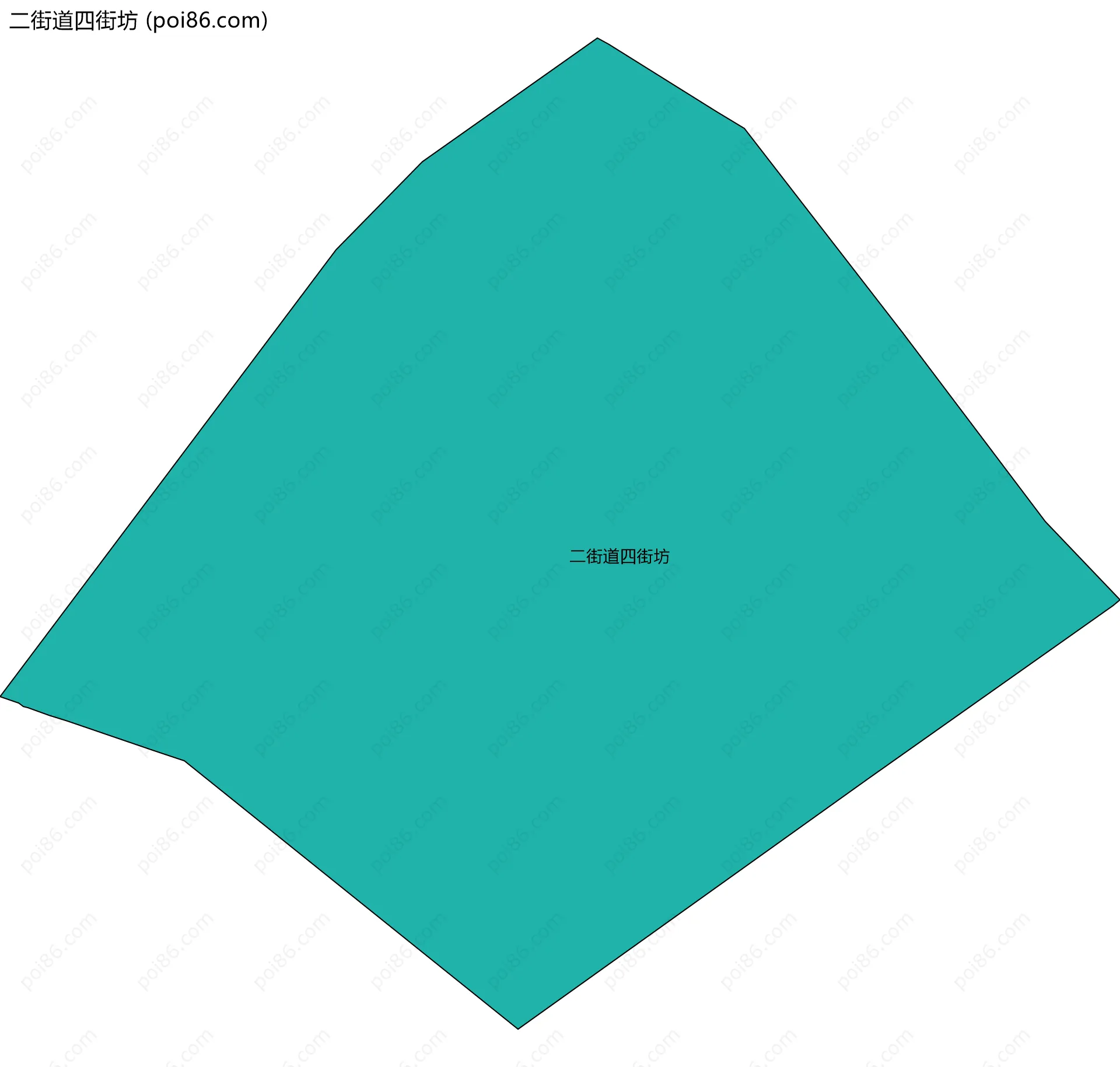 二街道四街坊边界地图