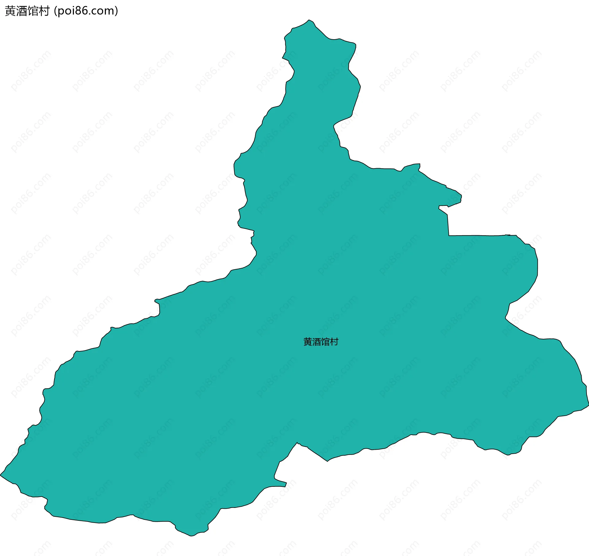 黄酒馆村边界地图