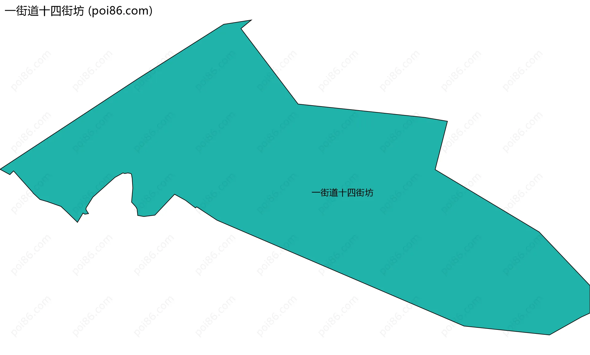 一街道十四街坊边界地图
