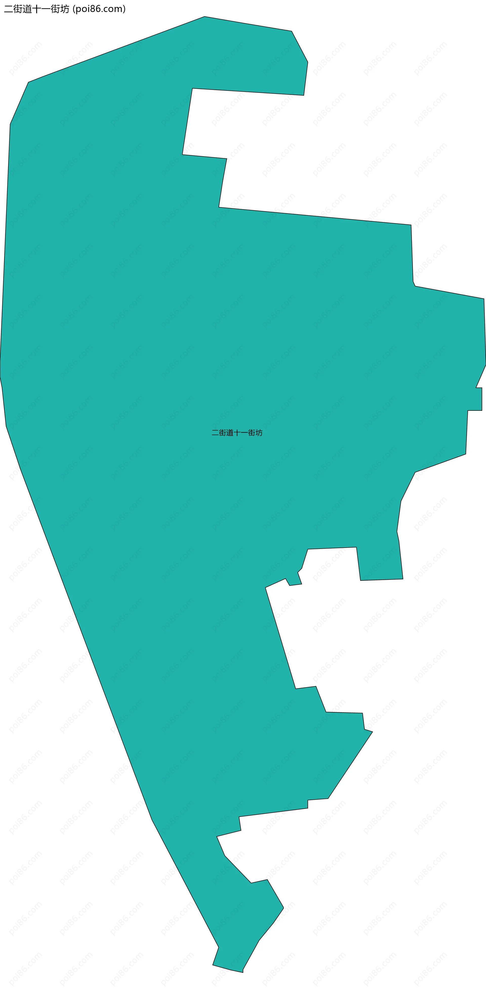 二街道十一街坊边界地图