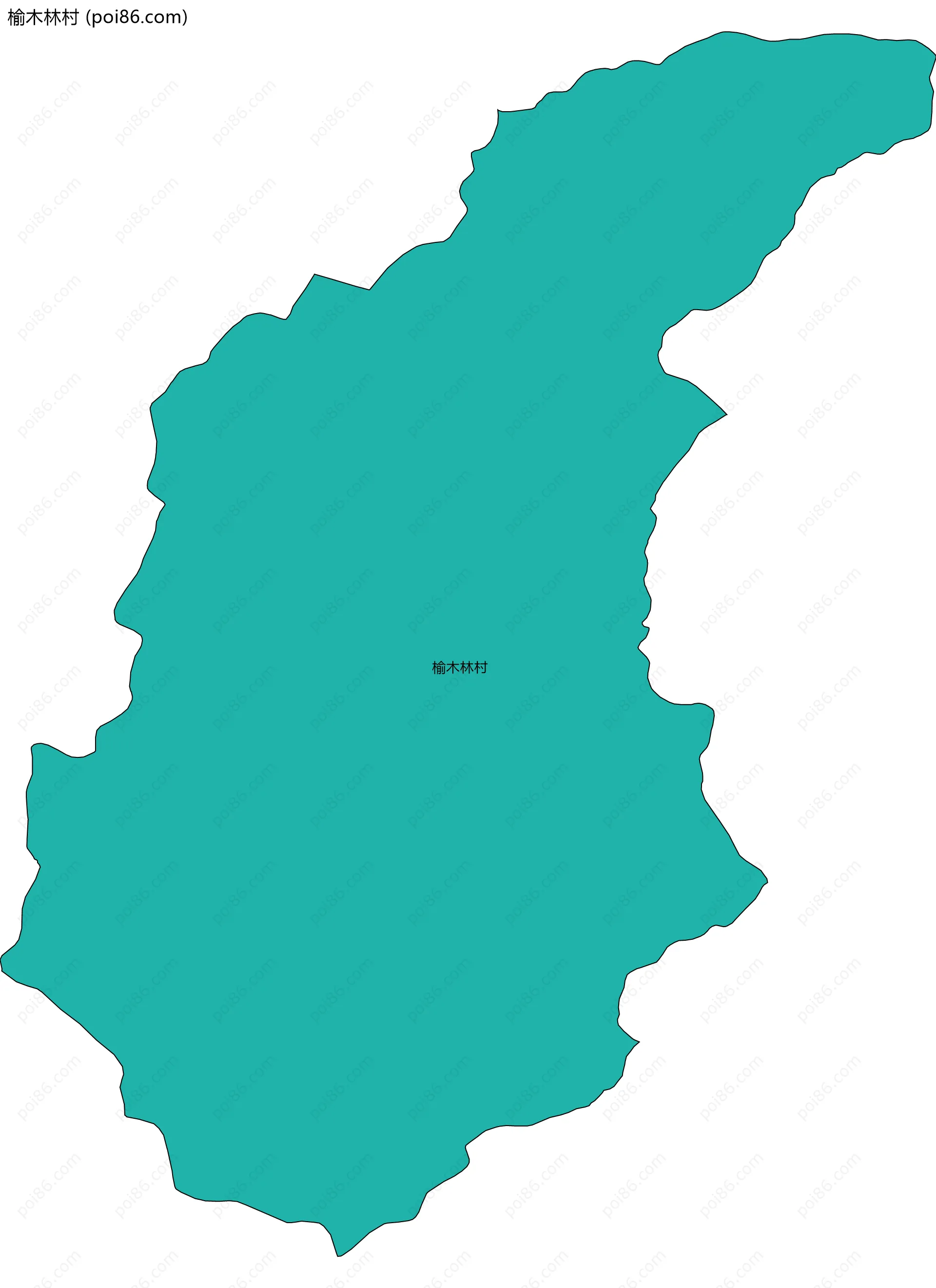 榆木林村边界地图