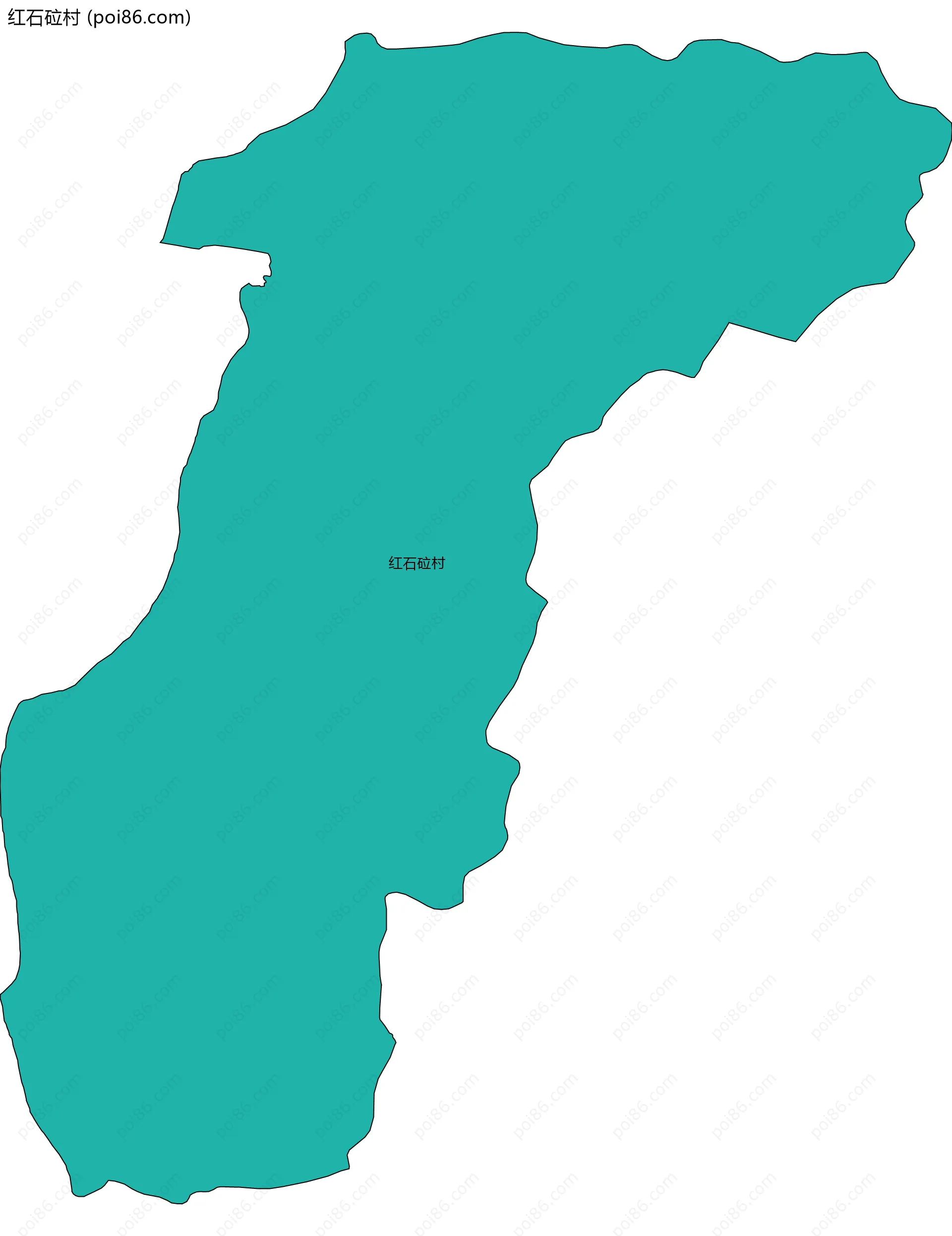 红石砬村边界地图