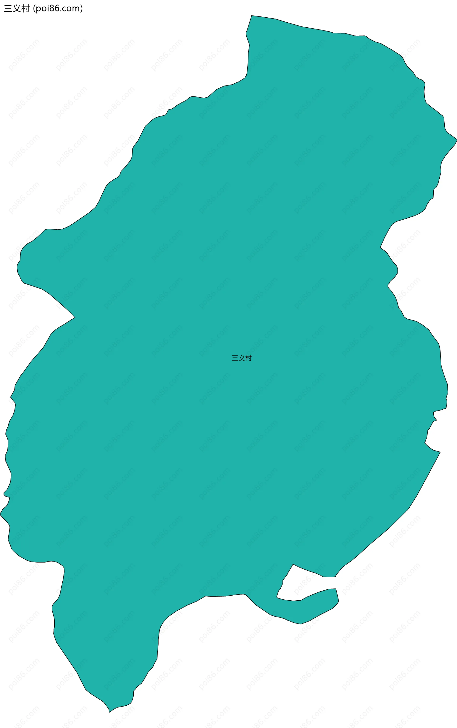 三义村边界地图