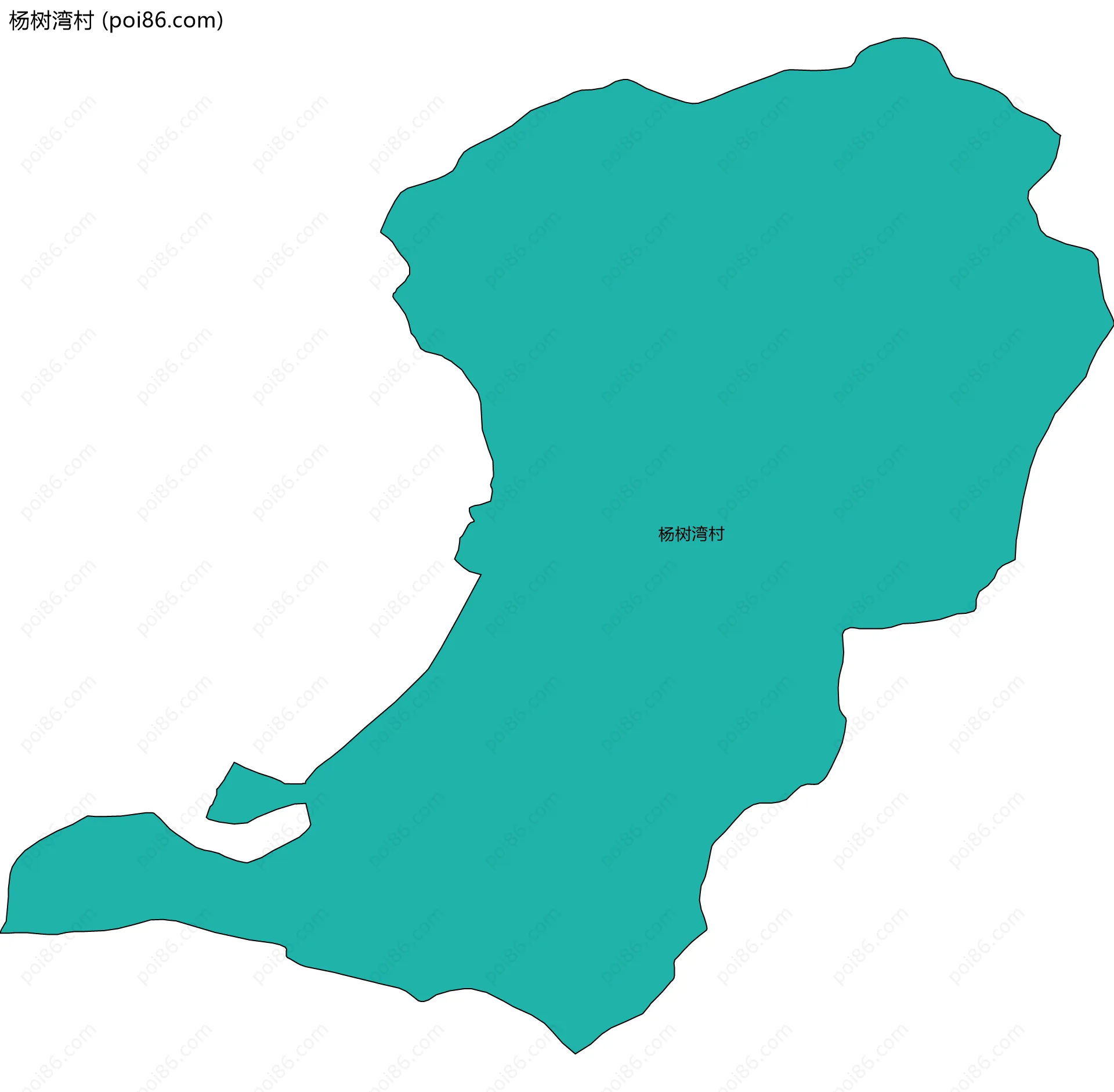 杨树湾村边界地图