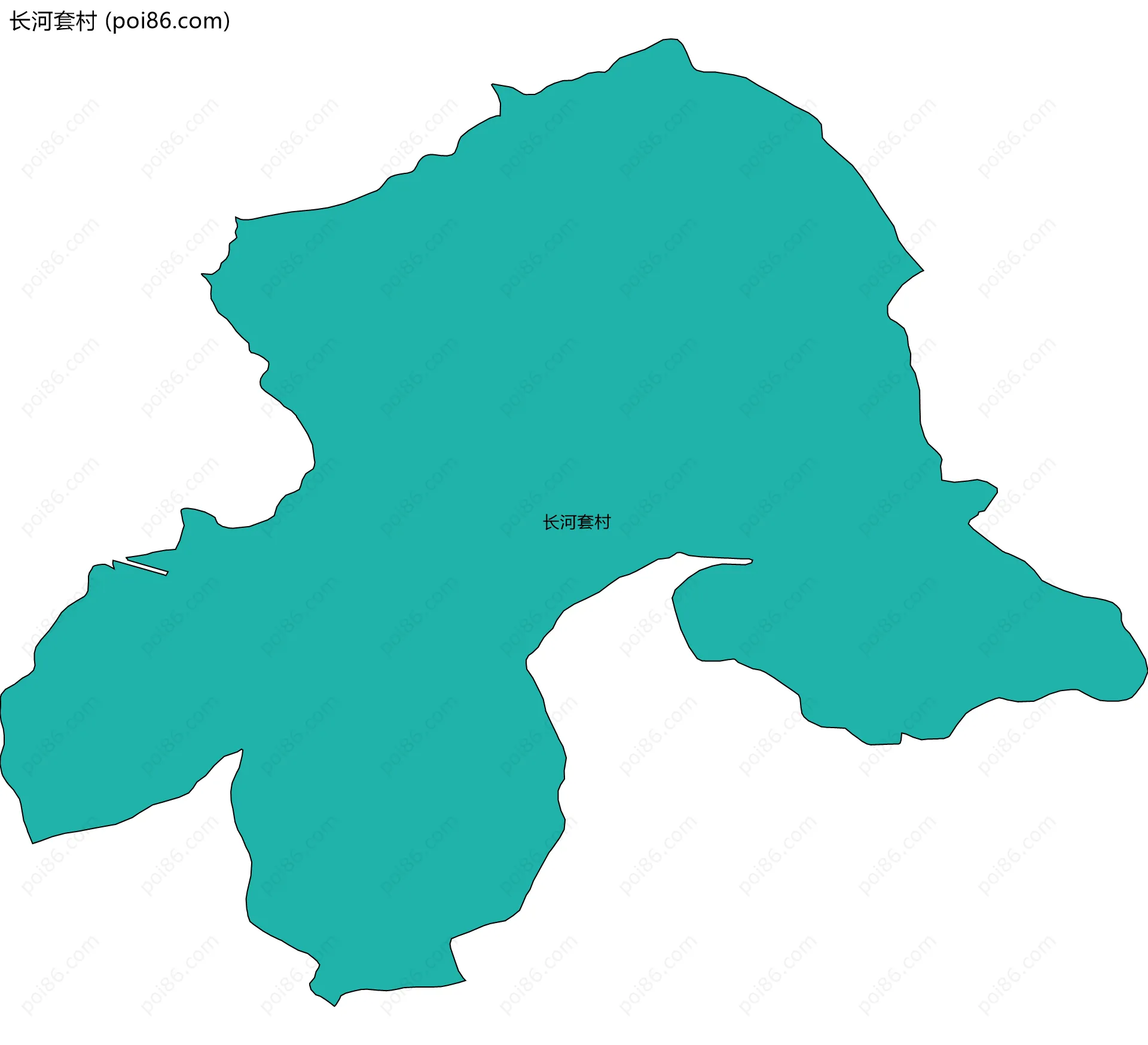 长河套村边界地图