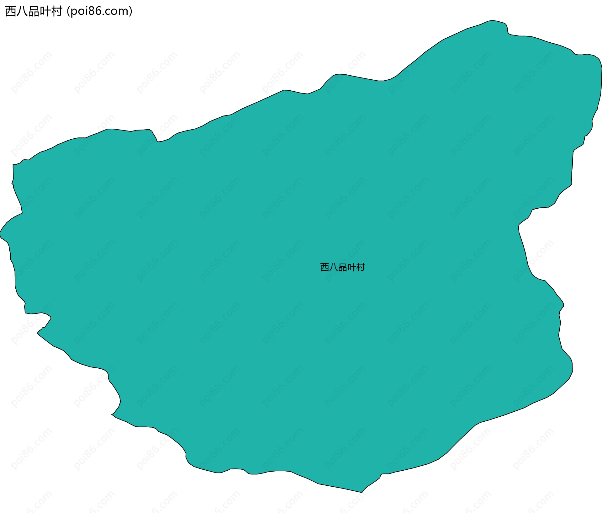 西八品叶村边界地图