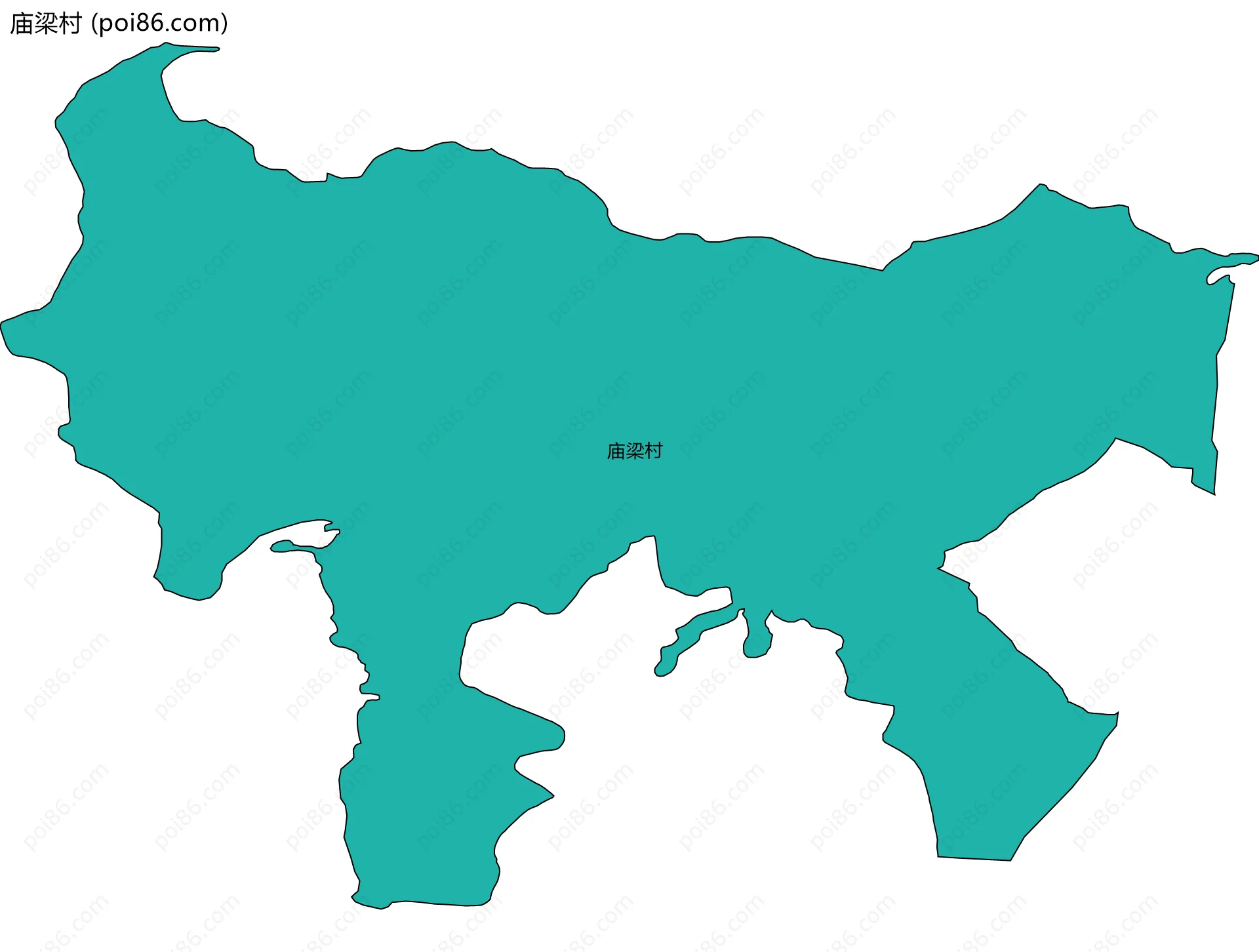 庙梁村边界地图