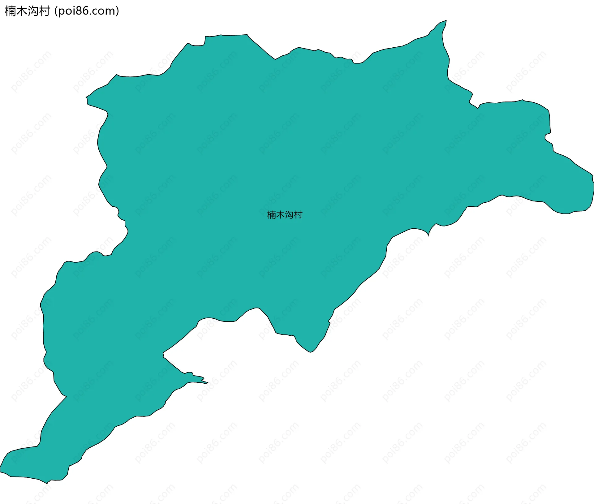 楠木沟村边界地图