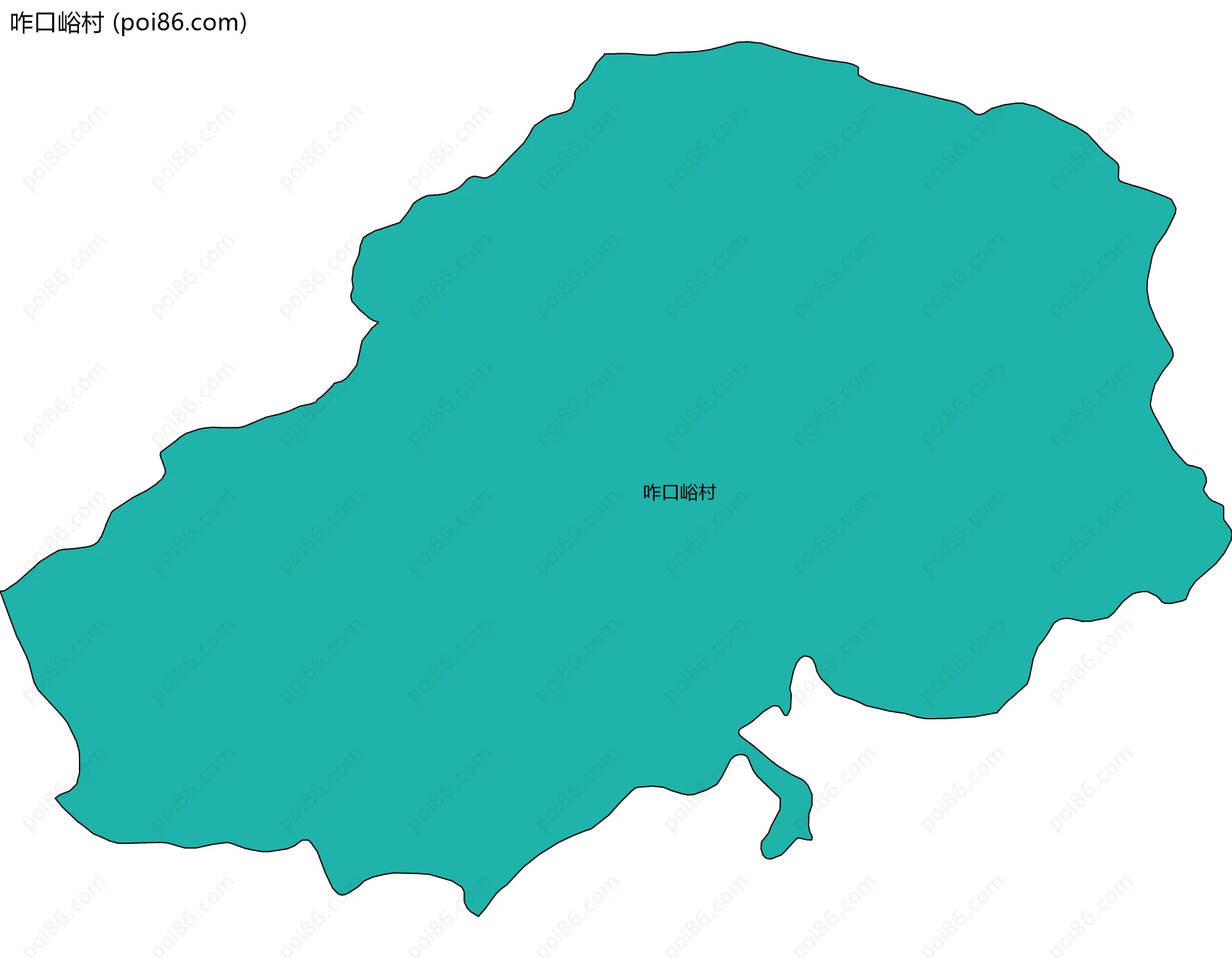 咋口峪村边界地图