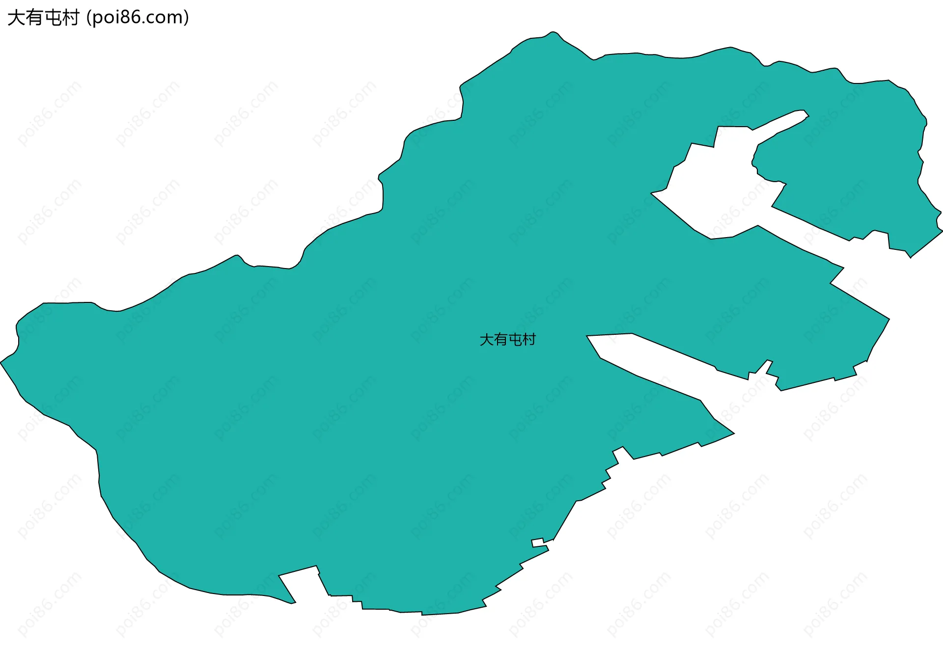 大有屯村边界地图