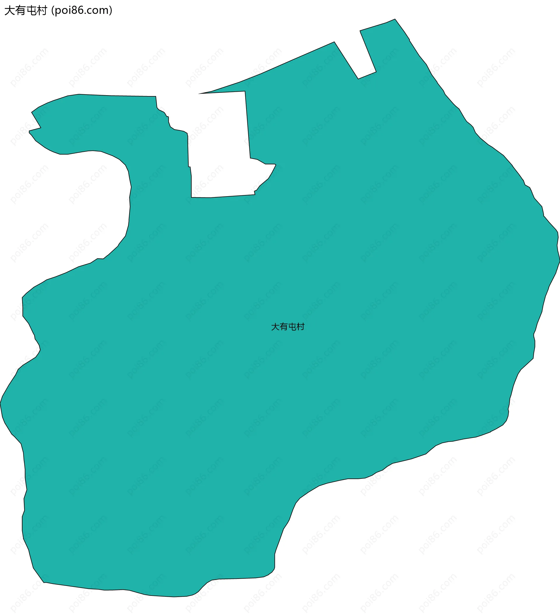 大有屯村边界地图