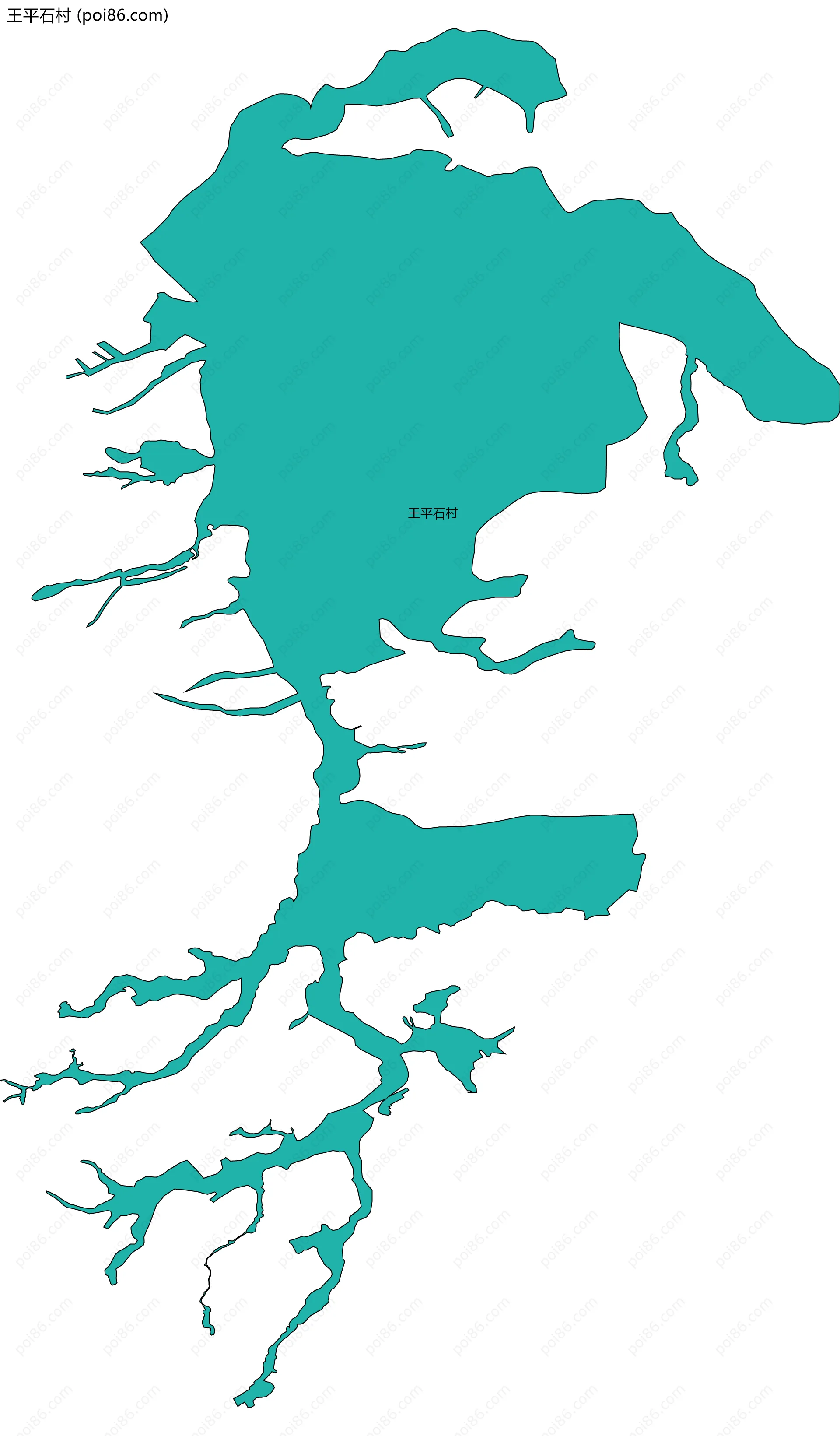 王平石村边界地图