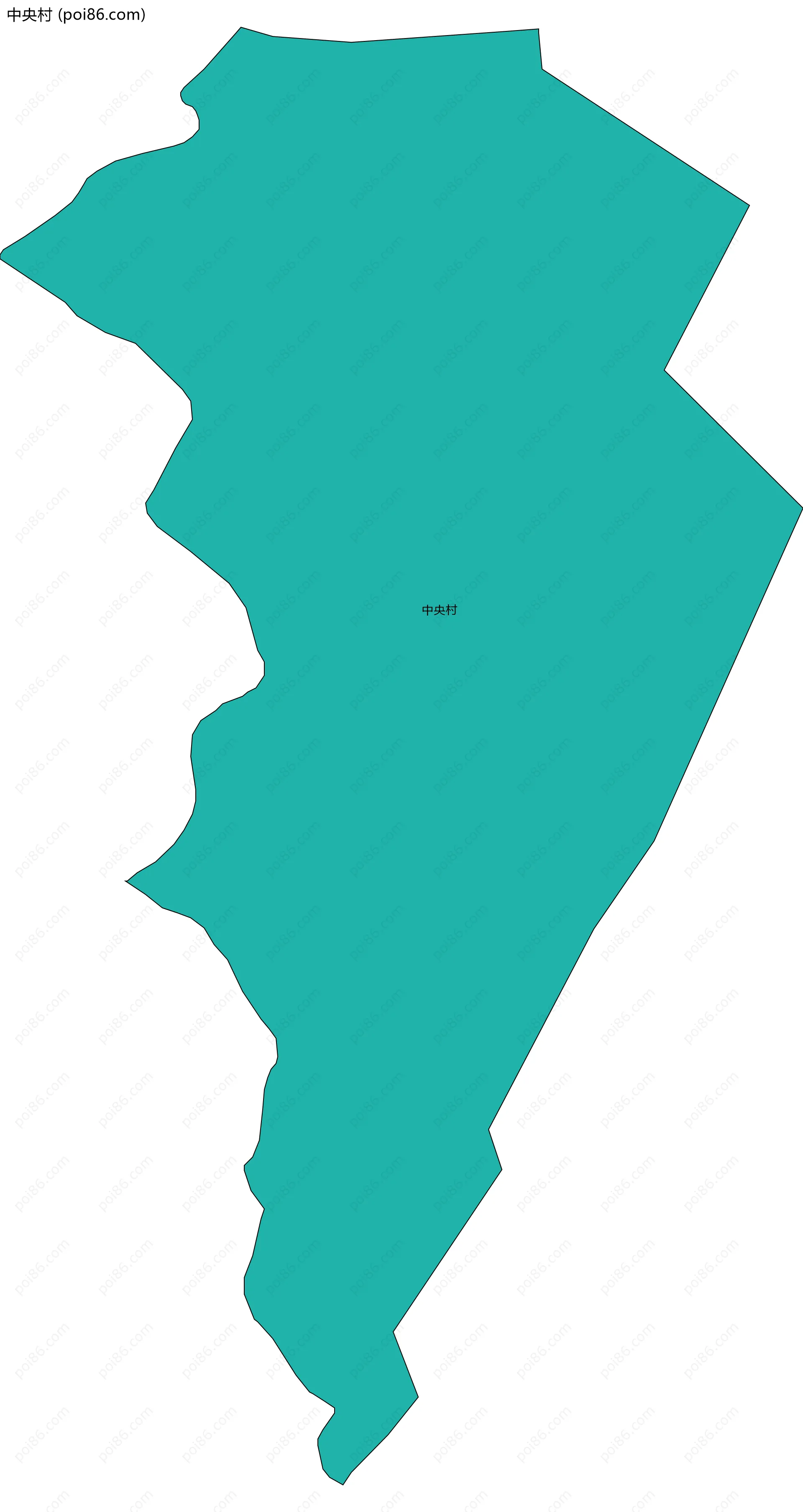 中央村边界地图