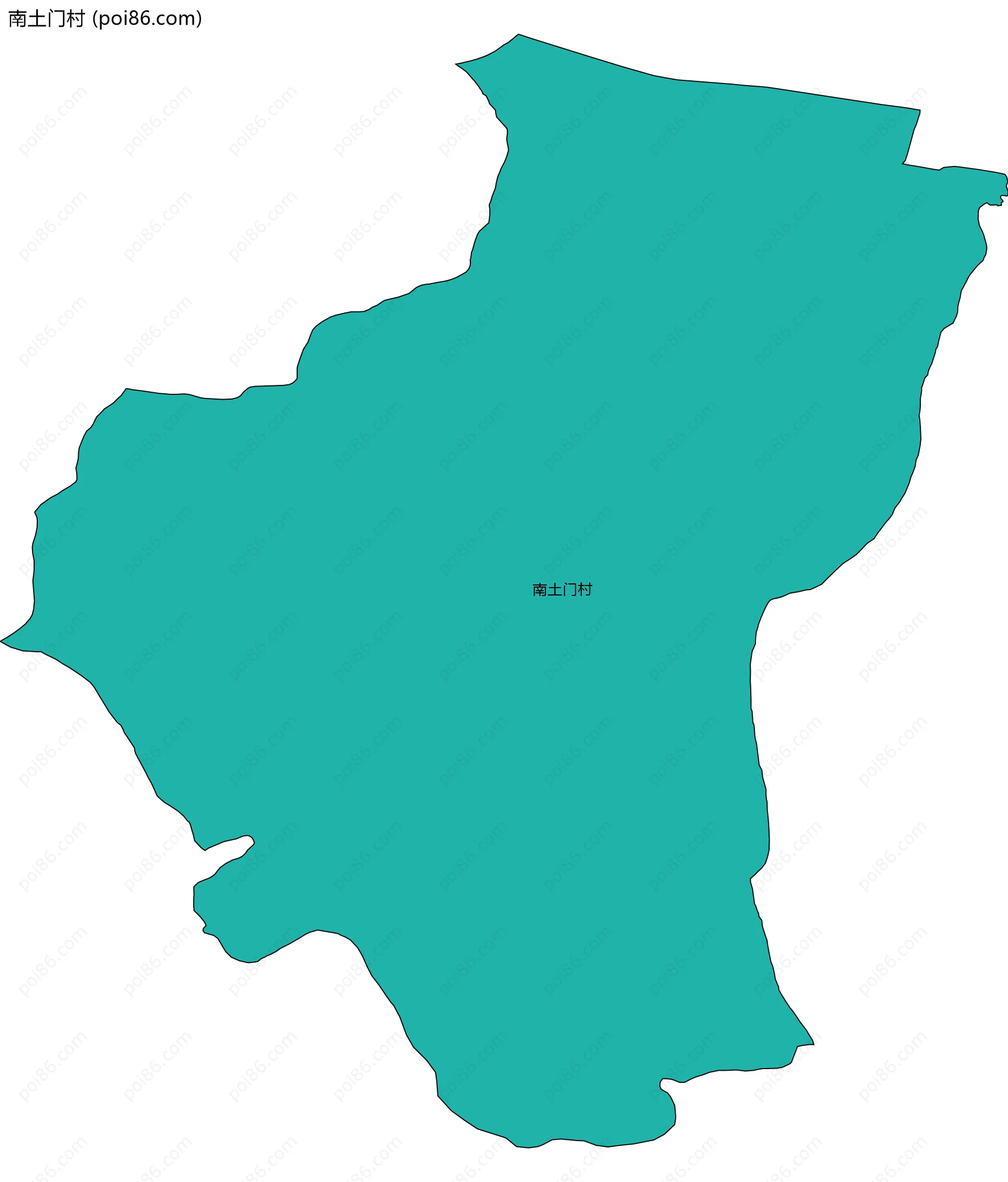 南土门村边界地图