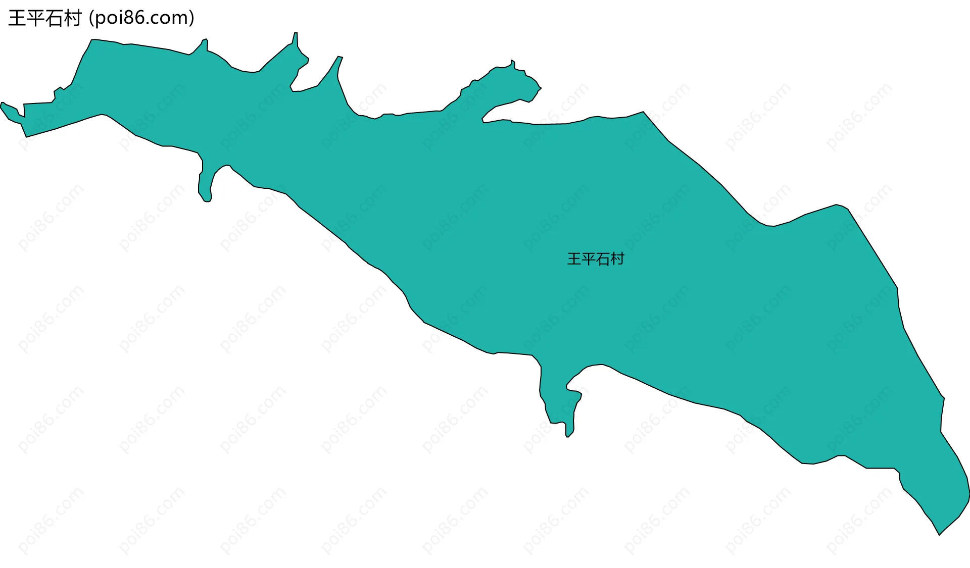 王平石村边界地图
