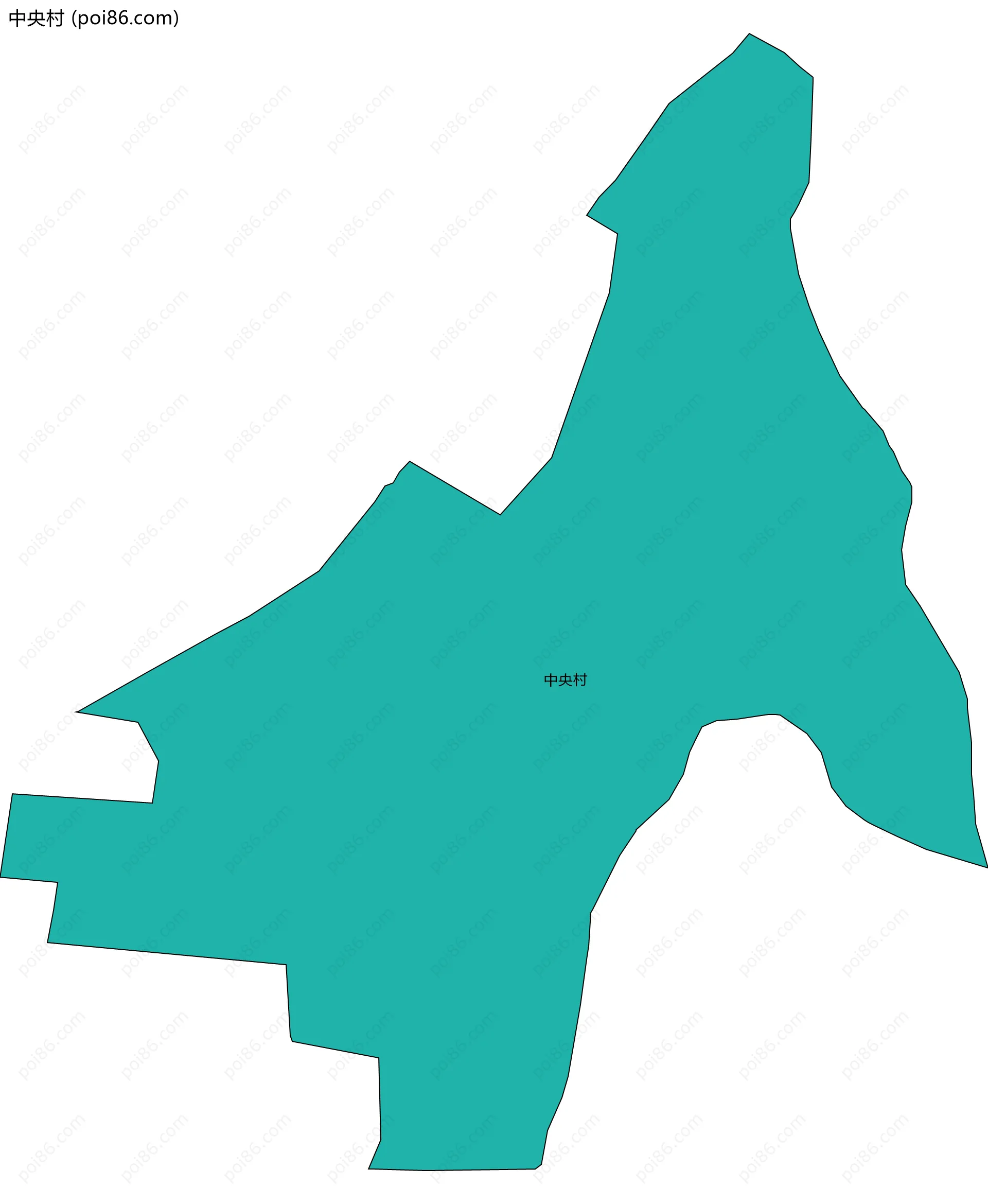 中央村边界地图