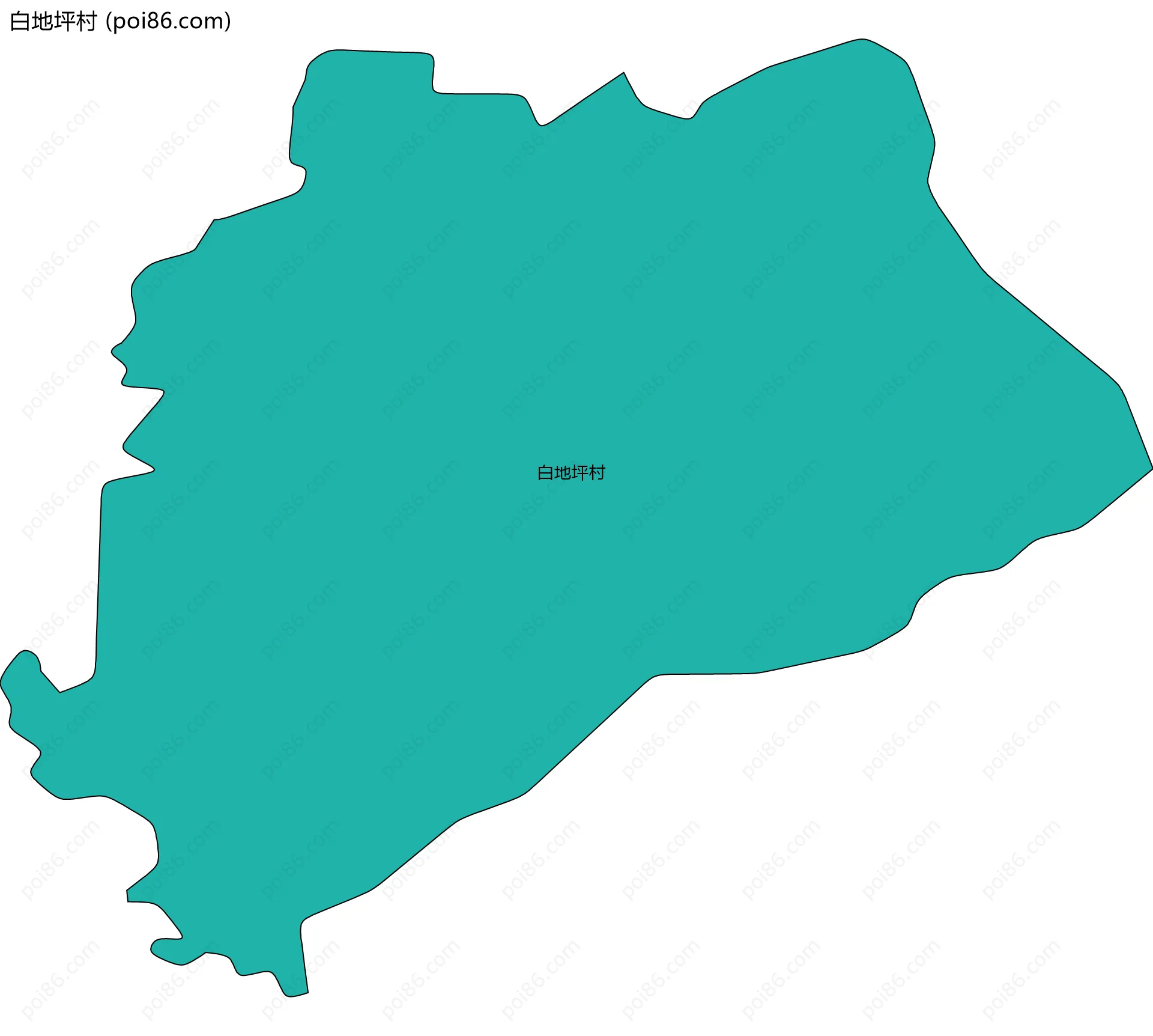 白地坪村边界地图