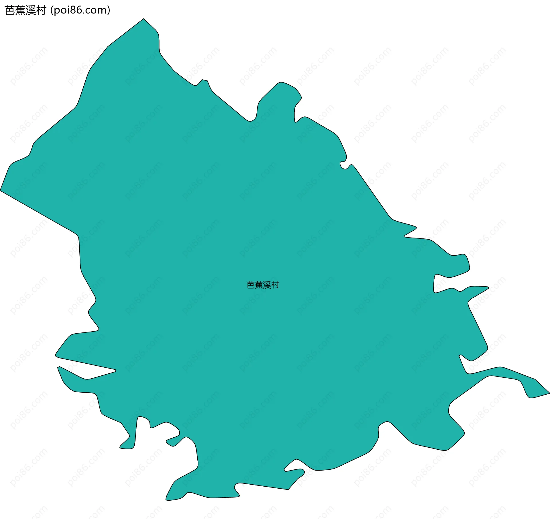 芭蕉溪村边界地图