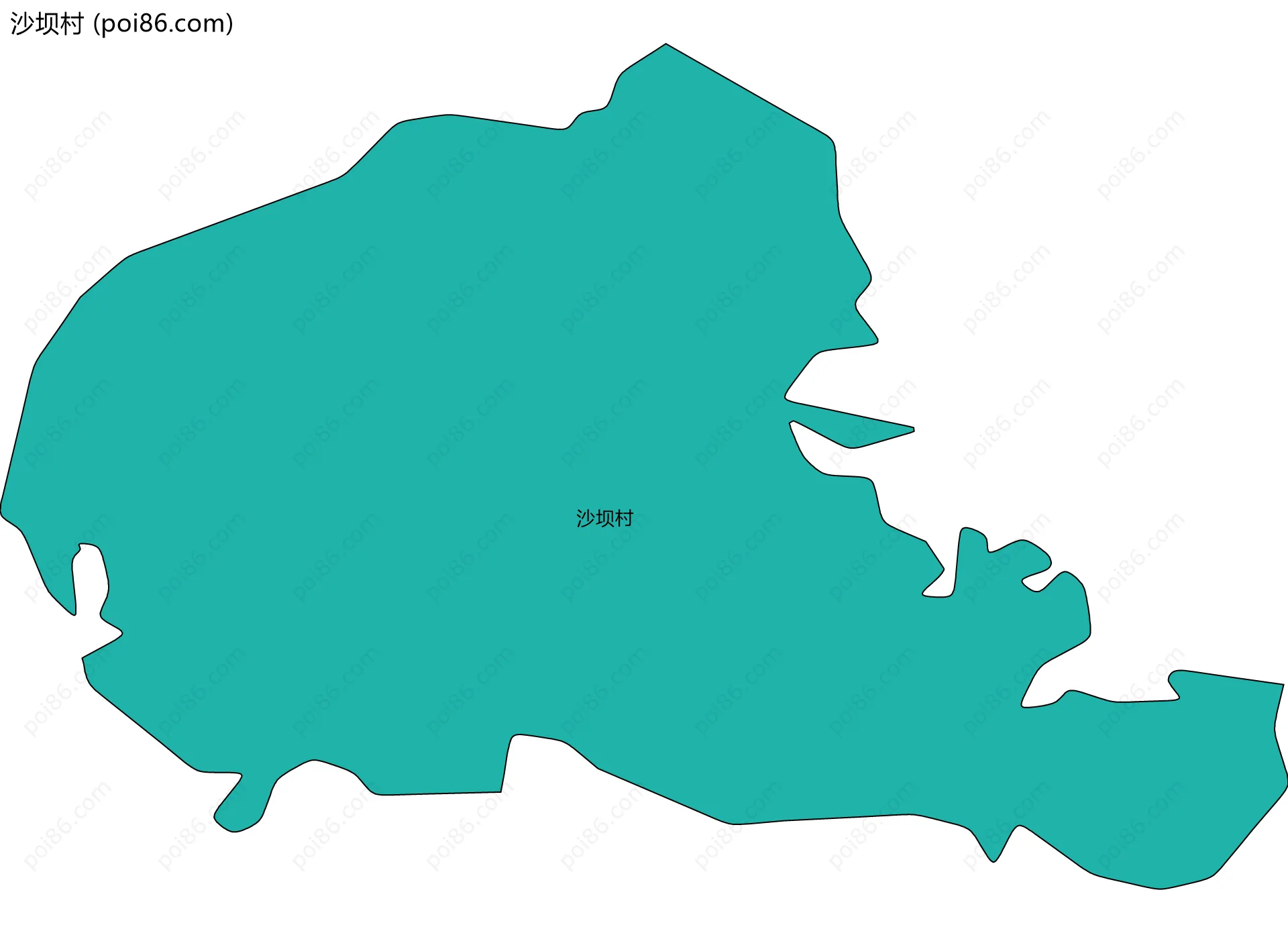 沙坝村边界地图
