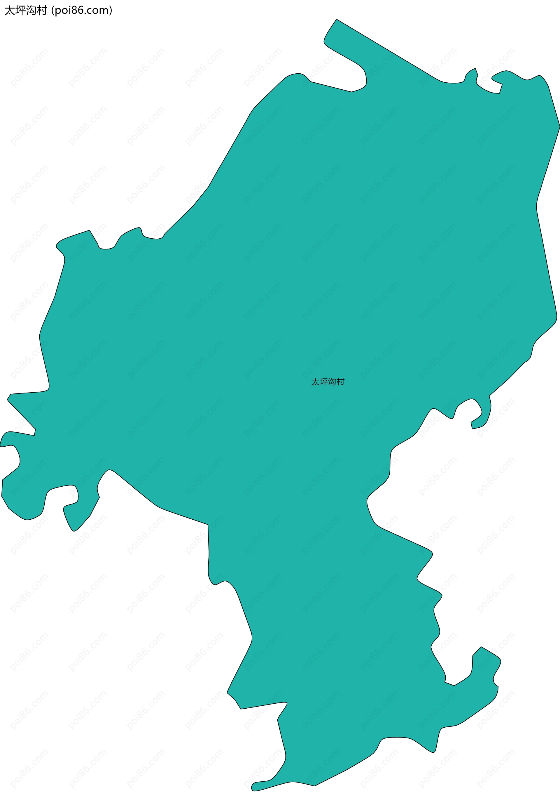 太坪沟村边界地图