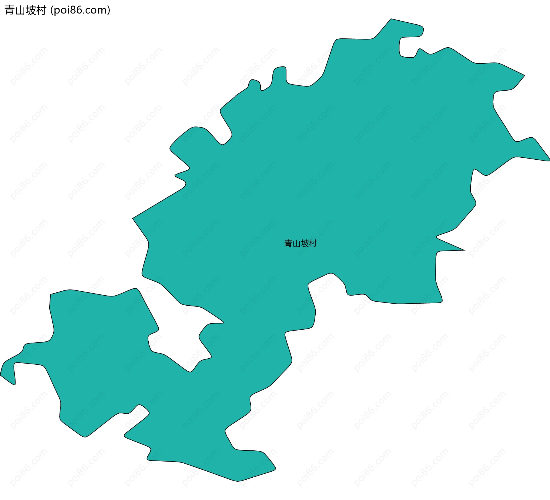 青山坡村边界地图