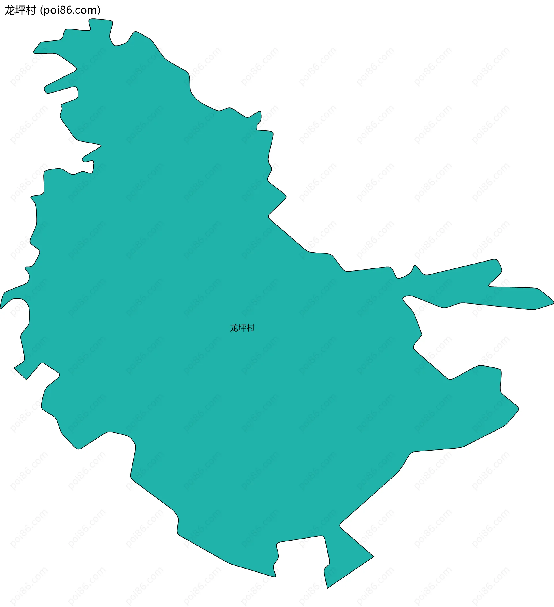 龙坪村边界地图