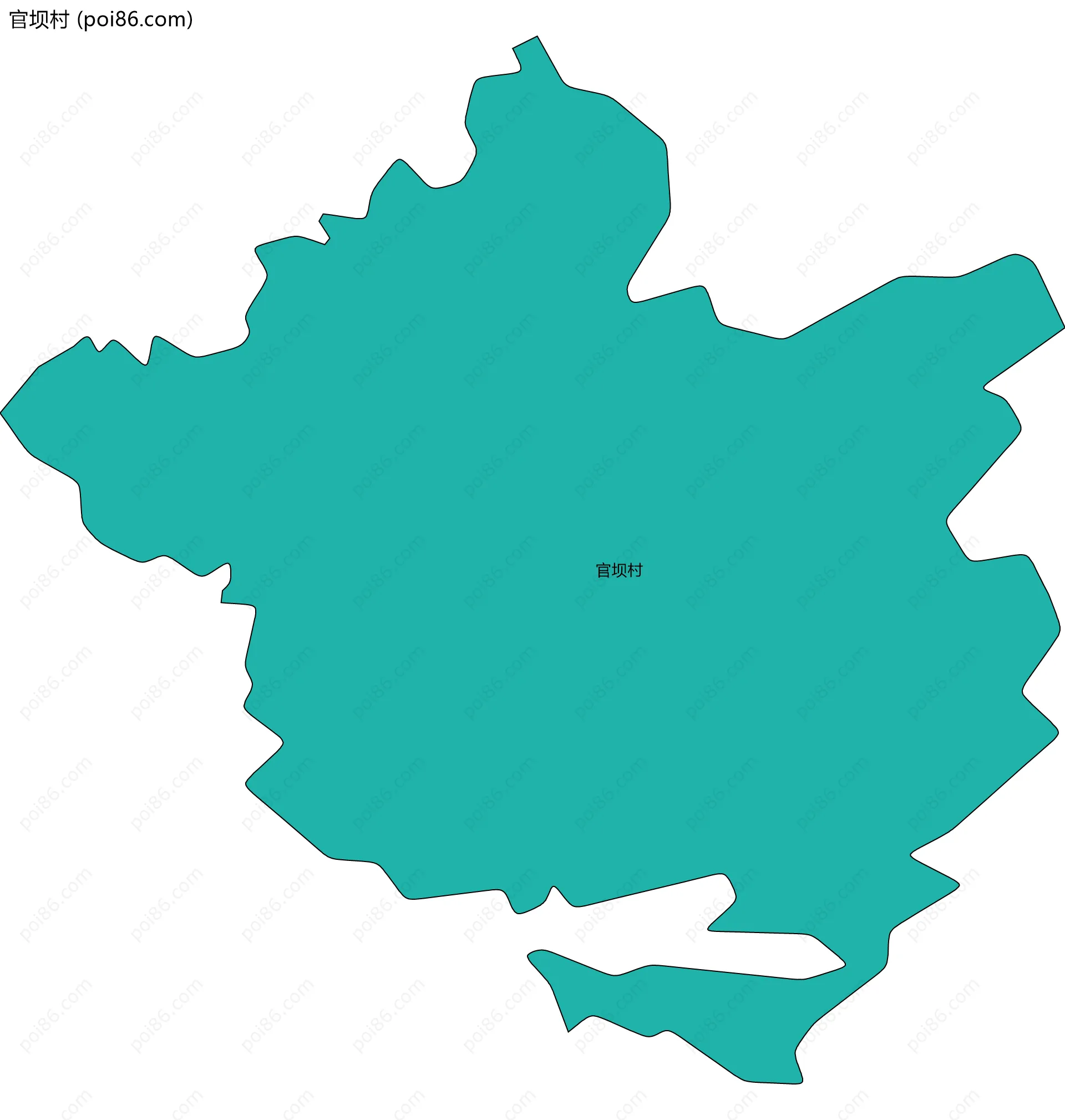 官坝村边界地图
