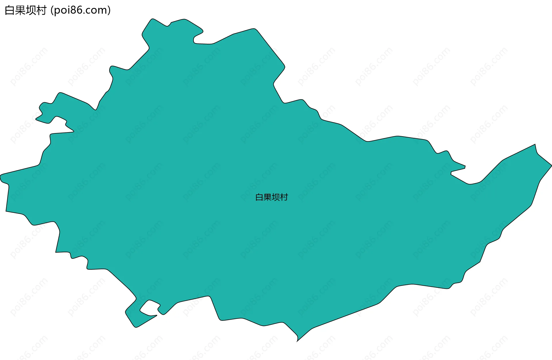 白果坝村边界地图