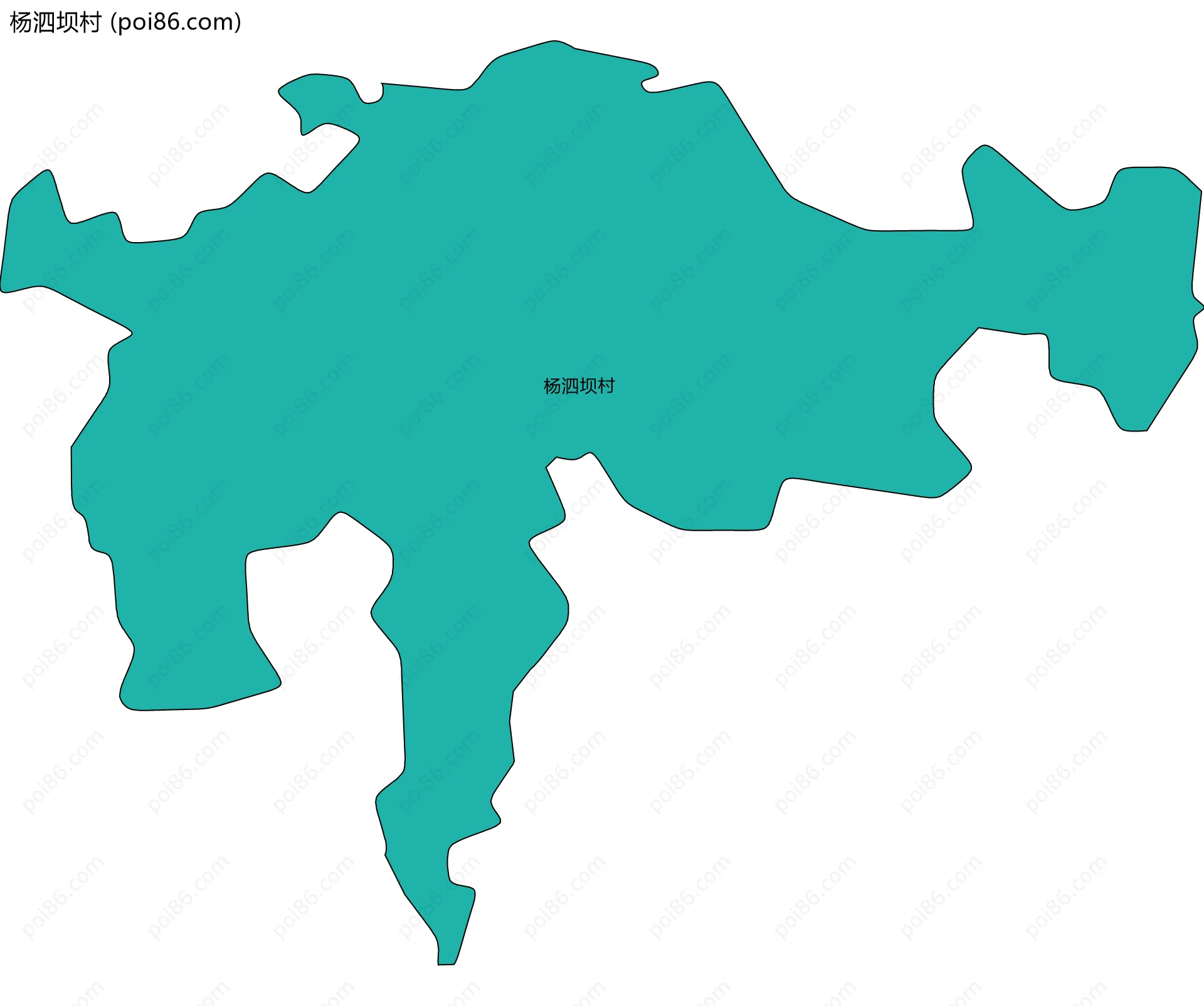 杨泗坝村边界地图