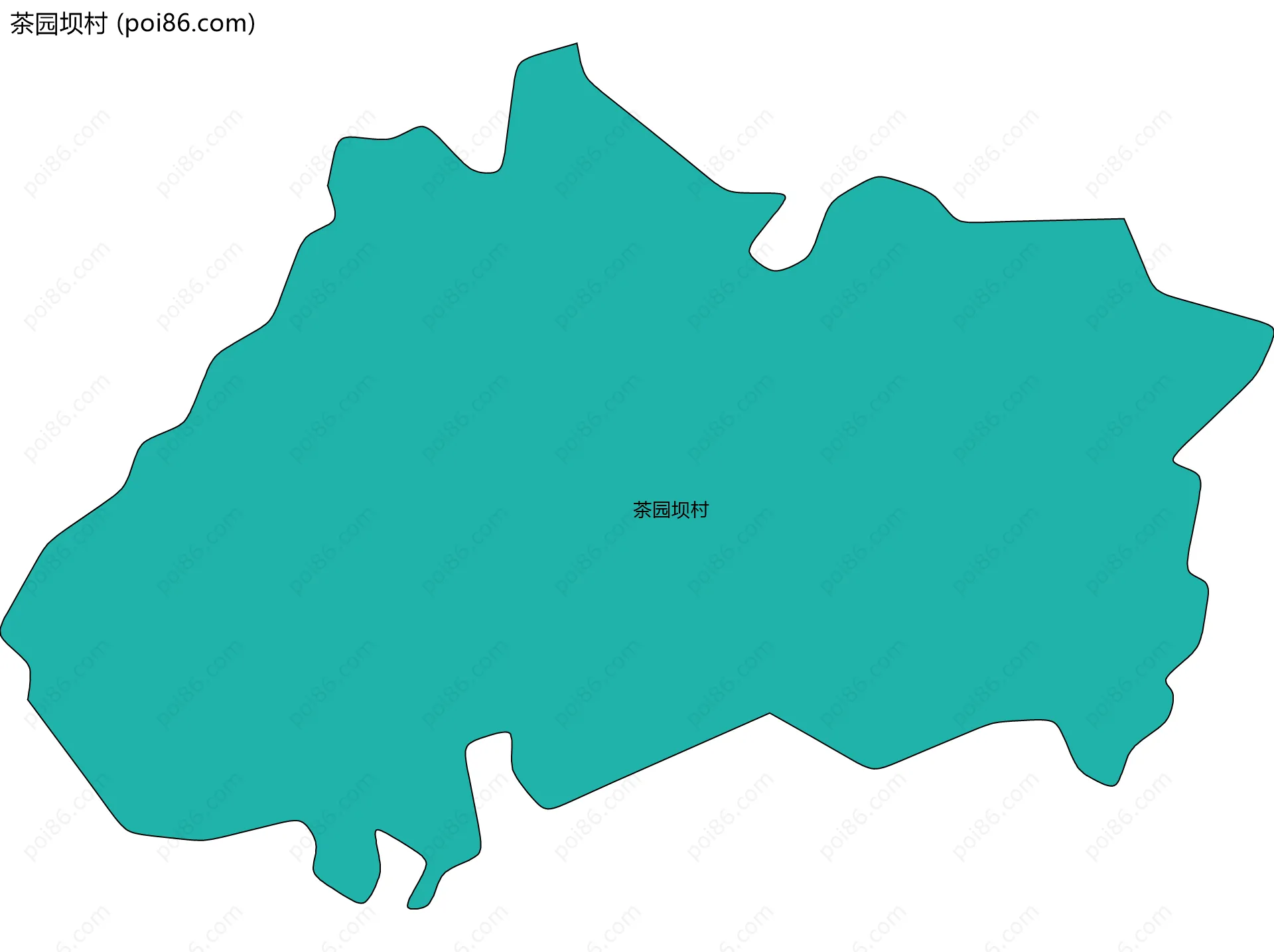 茶园坝村边界地图