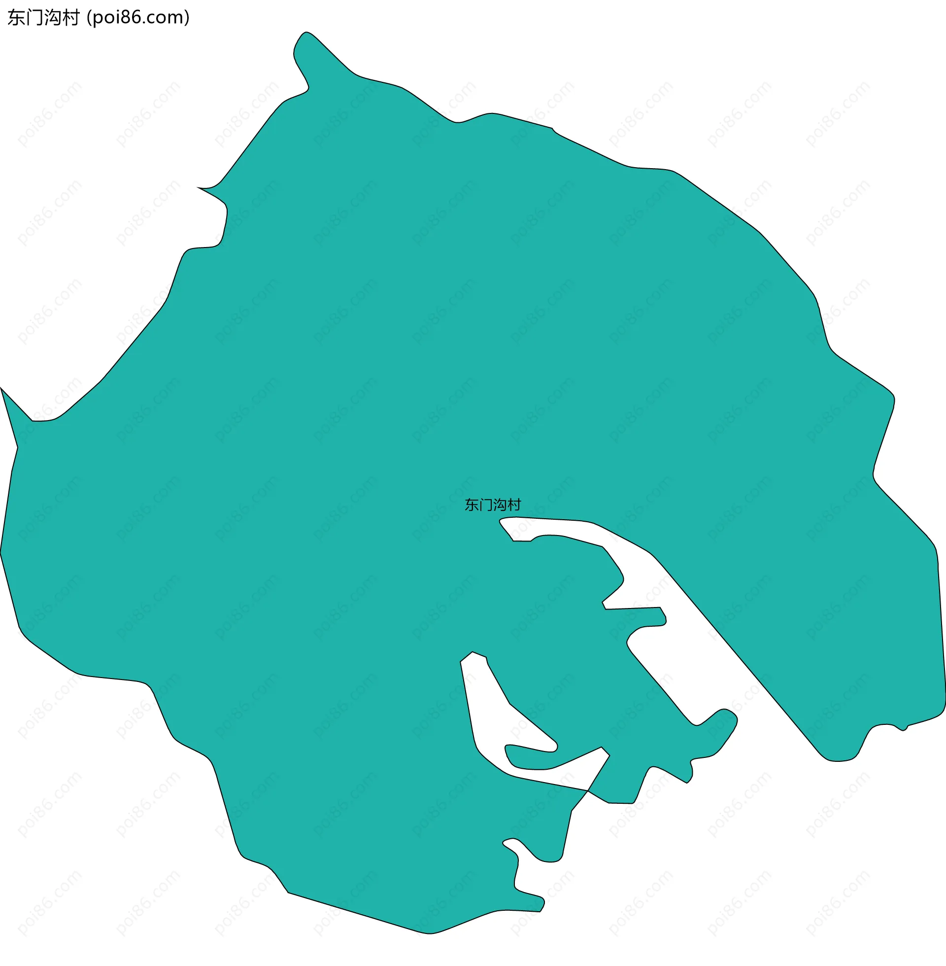 东门沟村边界地图