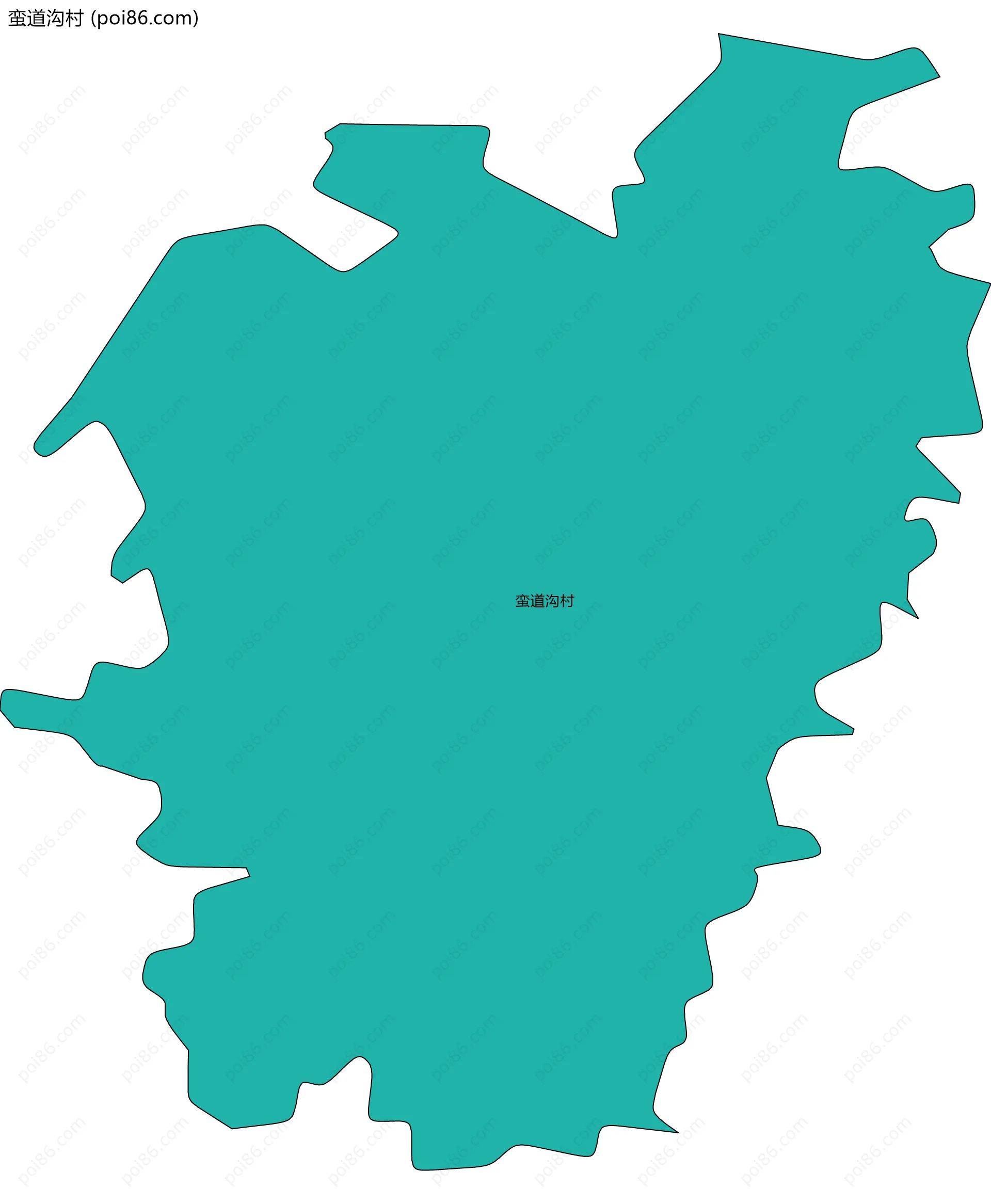 蛮道沟村边界地图