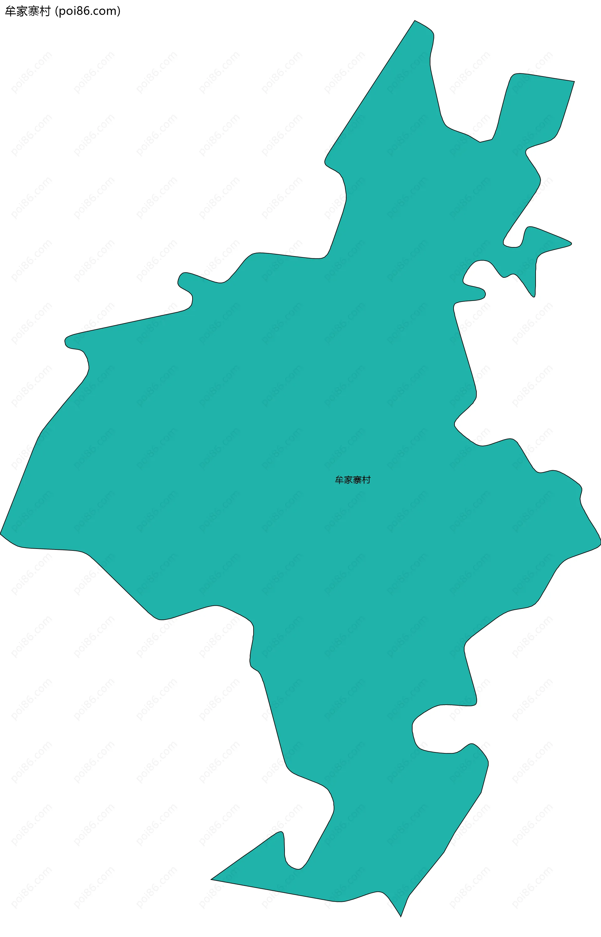 牟家寨村边界地图