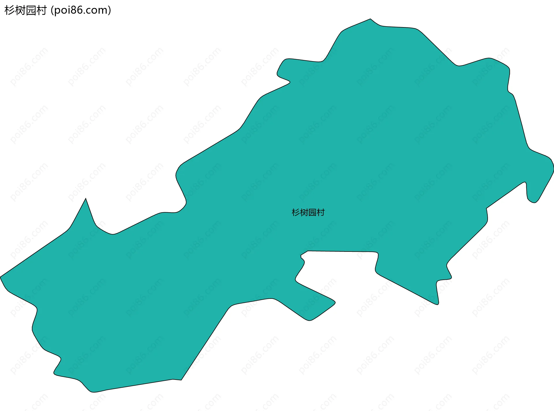 杉树园村边界地图