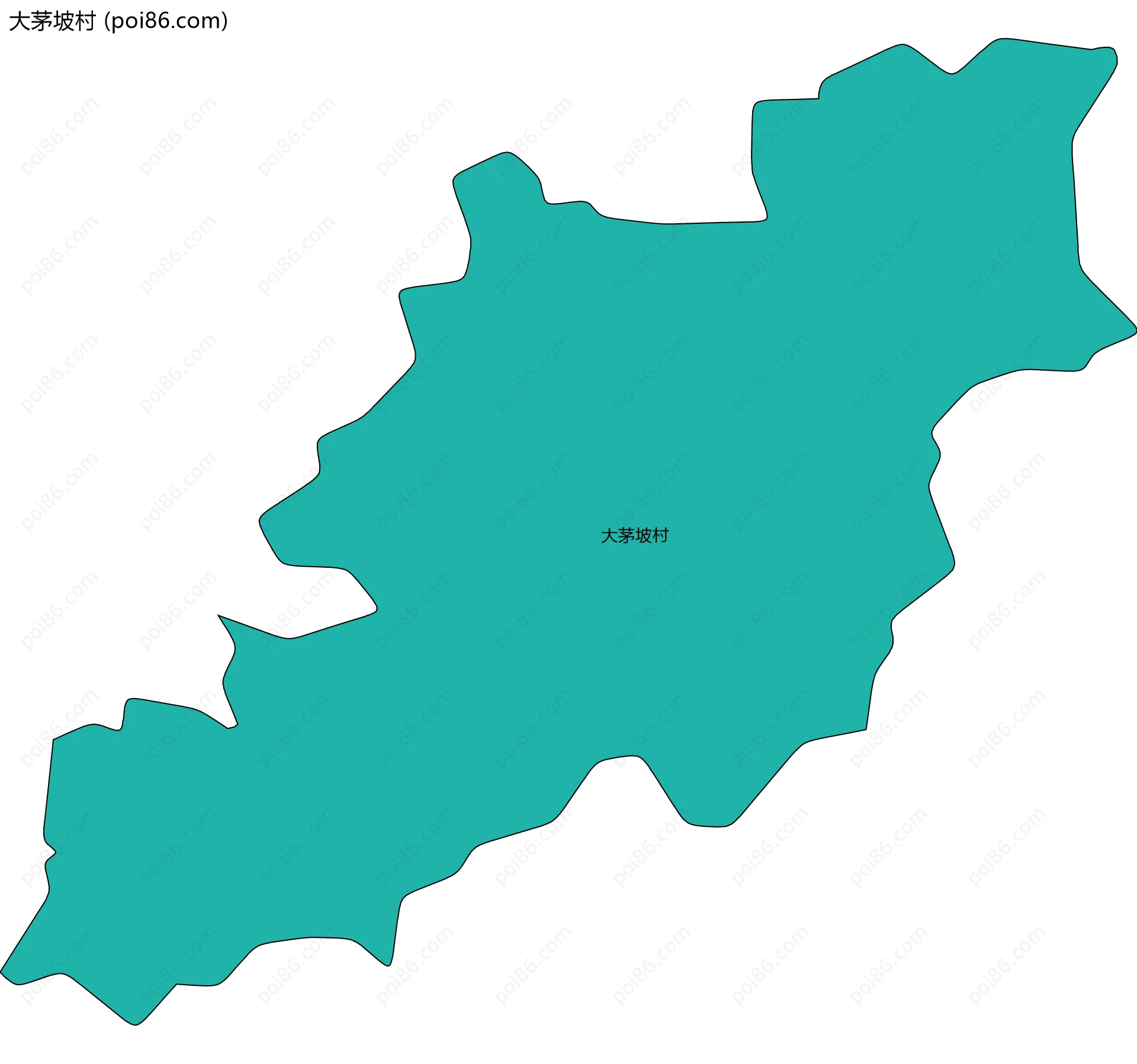 大茅坡村边界地图