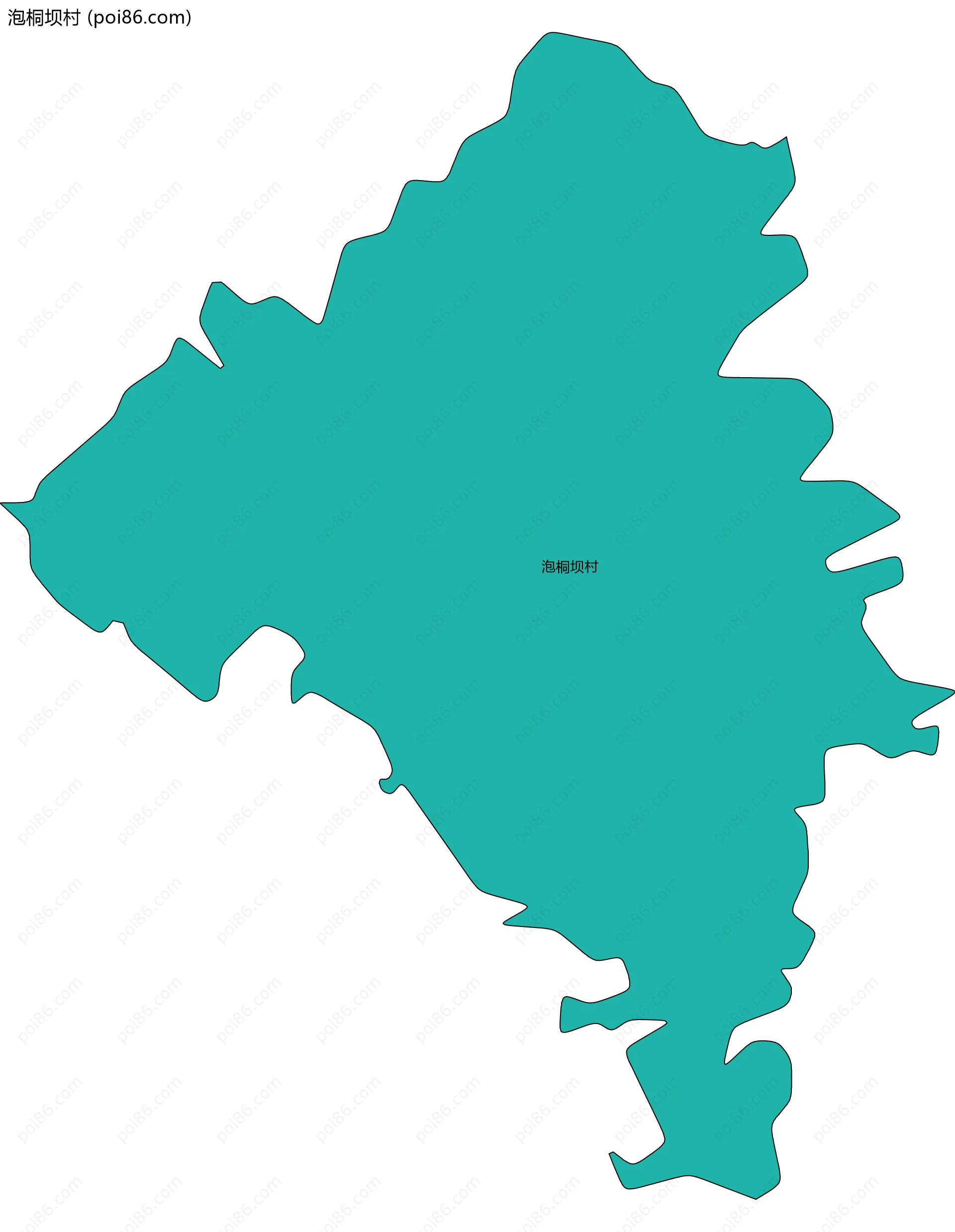 泡桐坝村边界地图