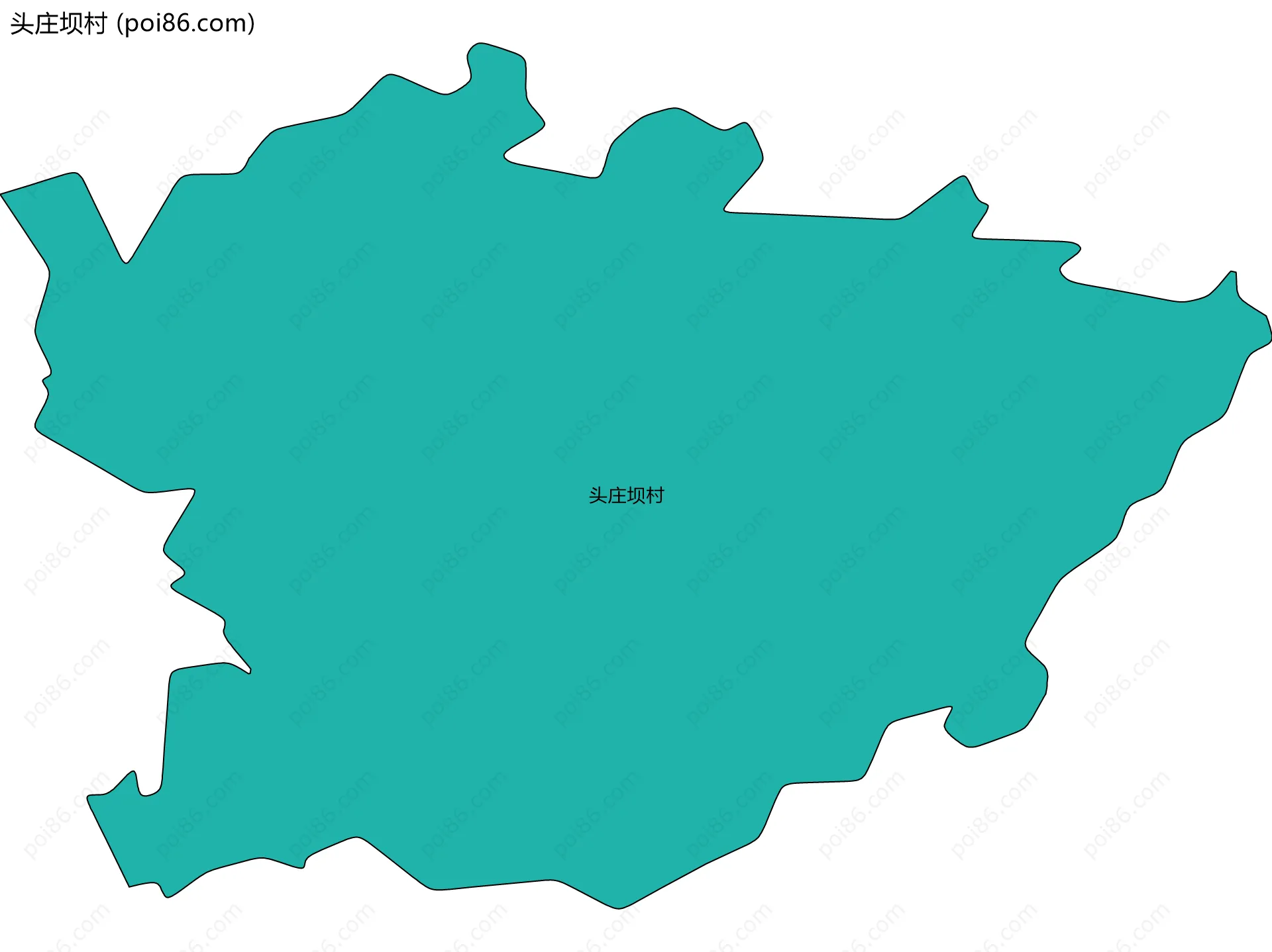 头庄坝村边界地图